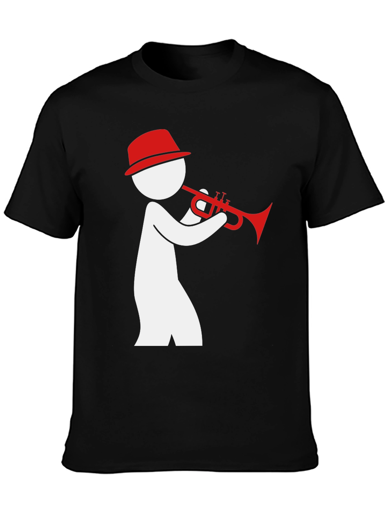 Jazz Trumpet Player Graphic Tee - Black