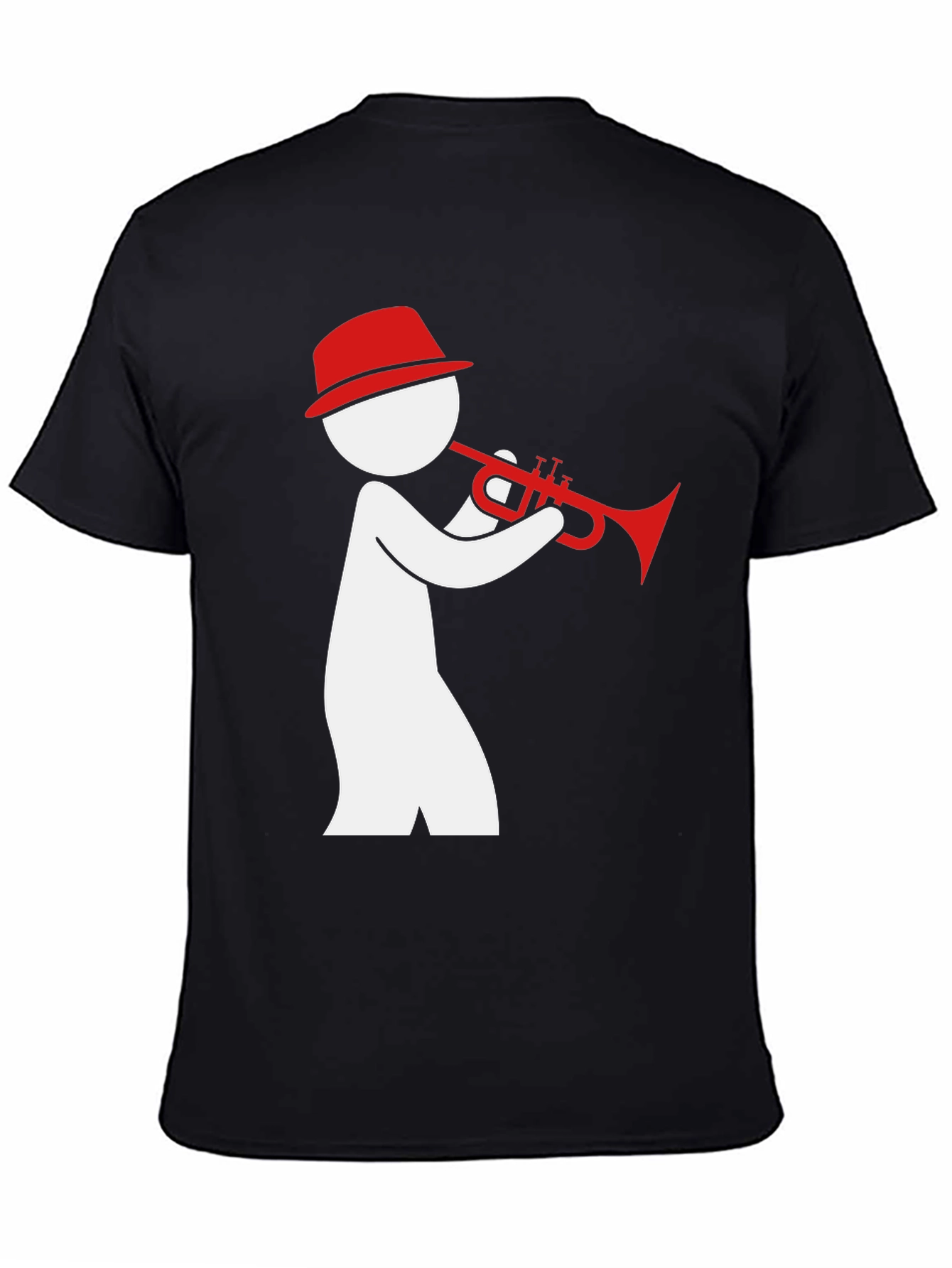 Jazz Trumpet Player Graphic Tee - Black