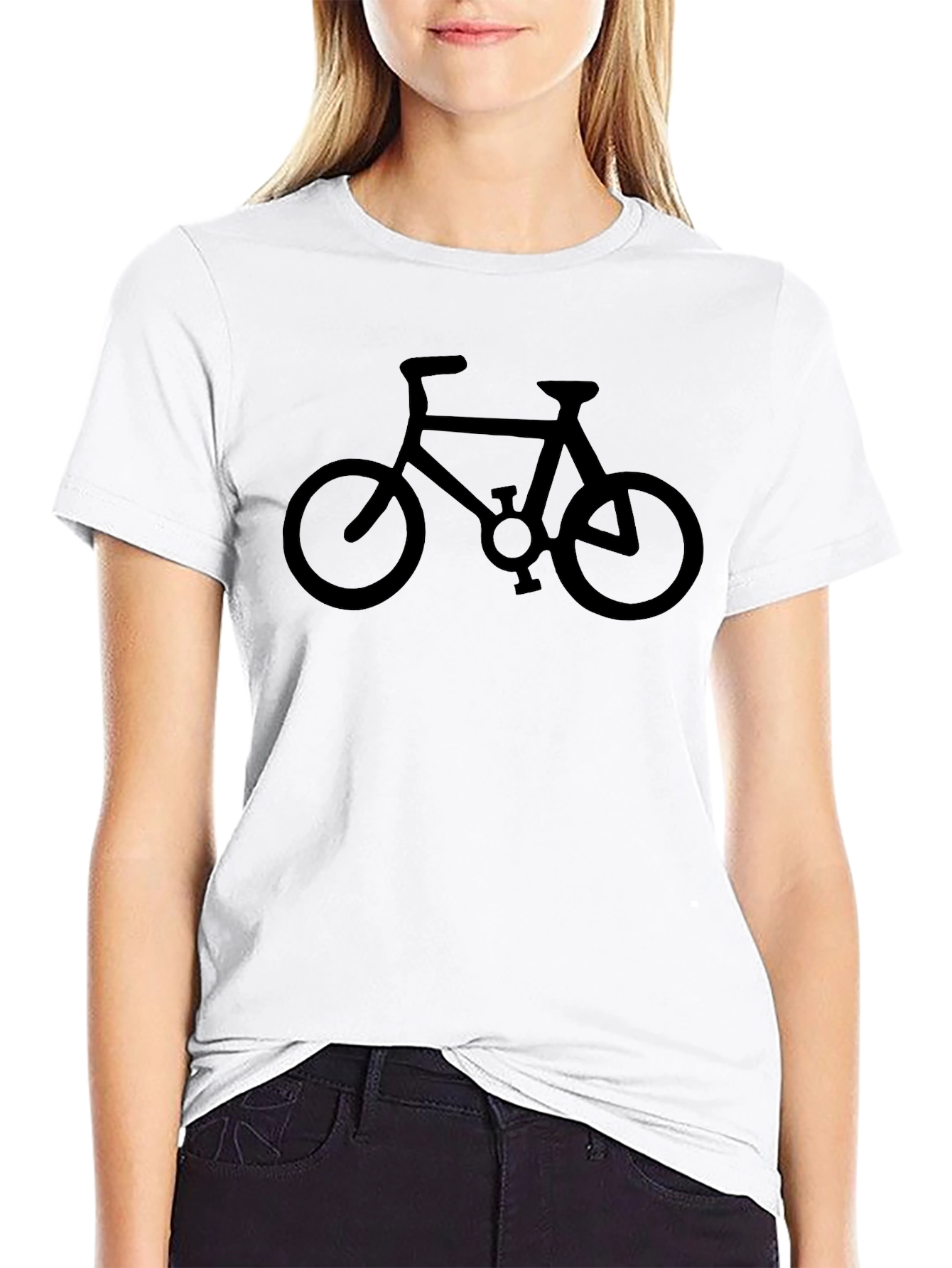 Bike Silhouette Graphic Tee - Classic Black Cotton