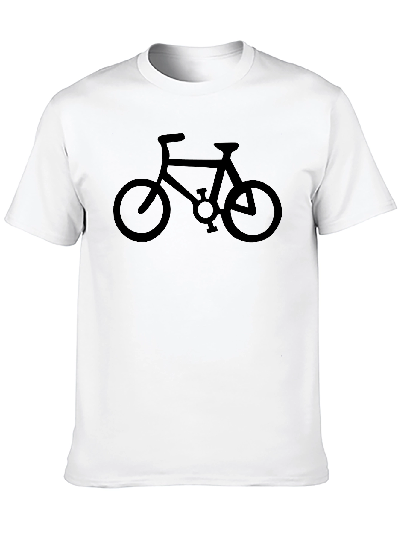 Bike Silhouette Graphic Tee - Classic Black Cotton