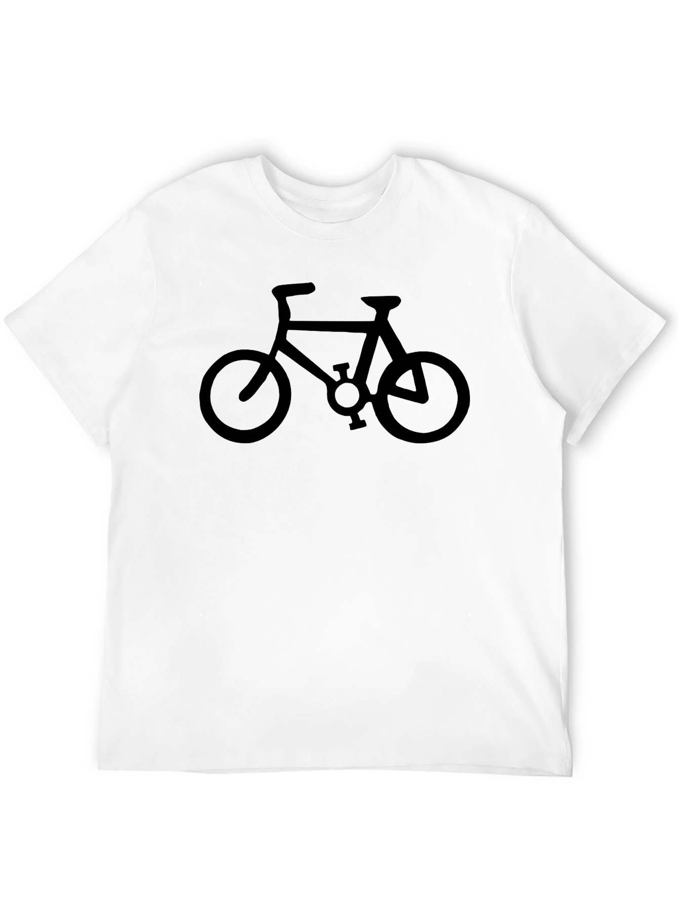 Bike Silhouette Graphic Tee - Classic Black Cotton