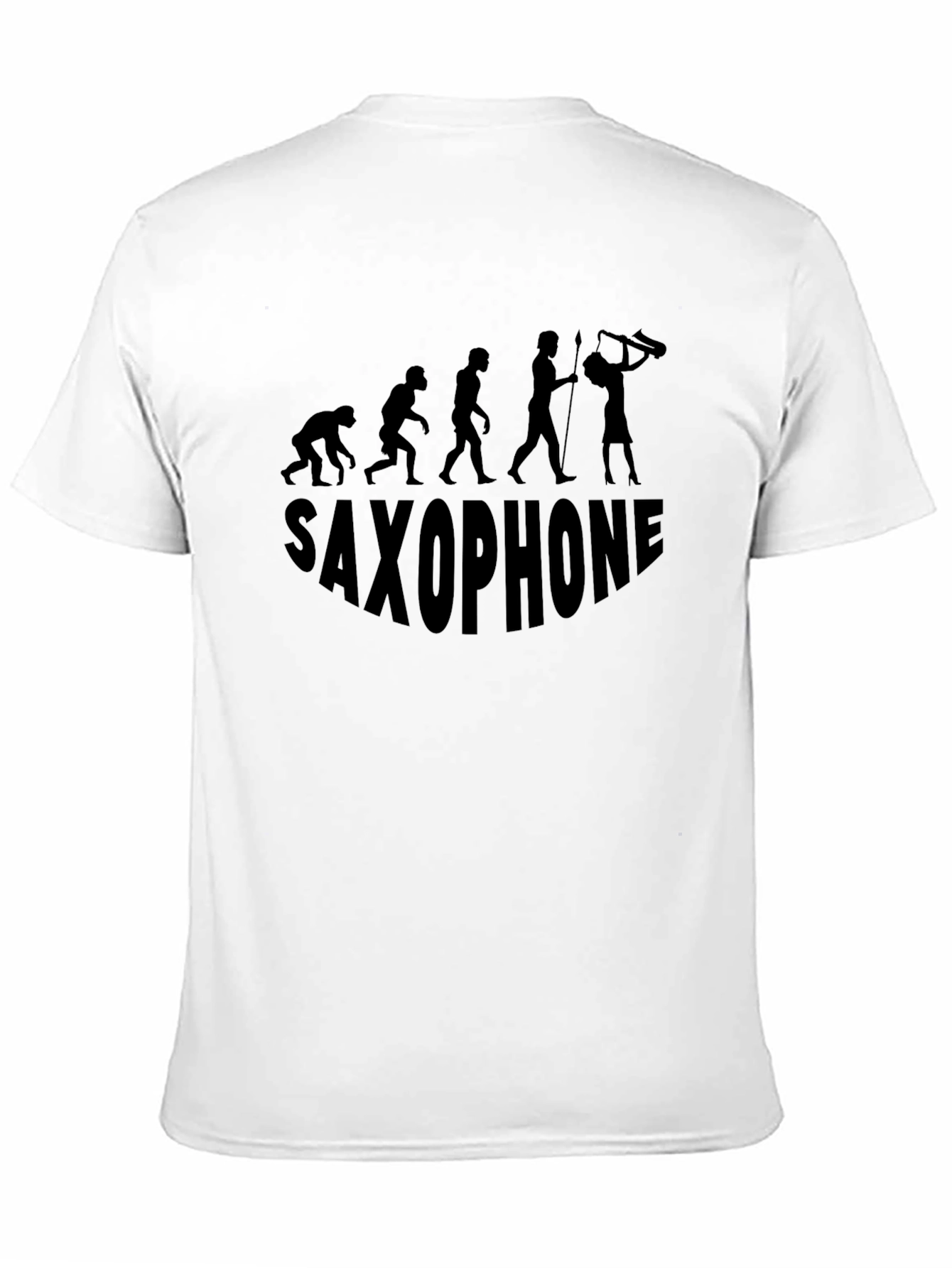 Saxophone Evolution Mens Black T-Shirt