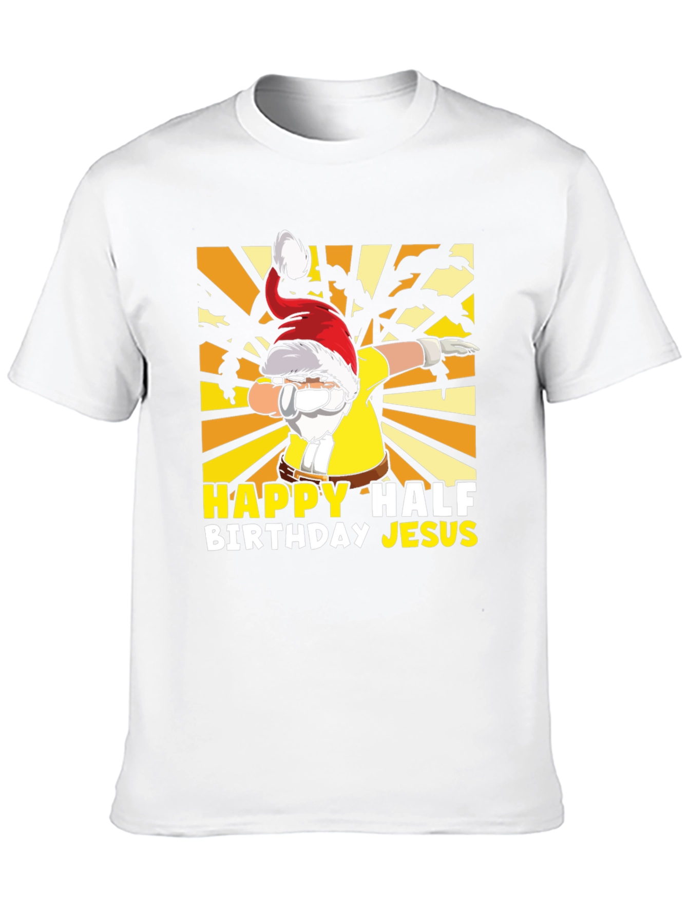 Happy Half Birthday Jesus Dabbing Santa T-Shirt
