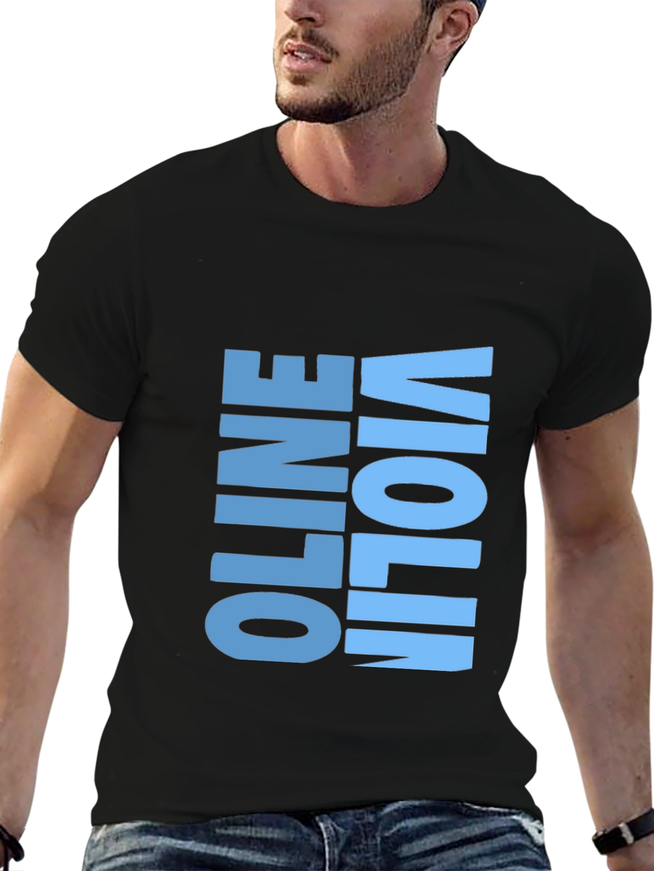 Online Violinist Black T-Shirt