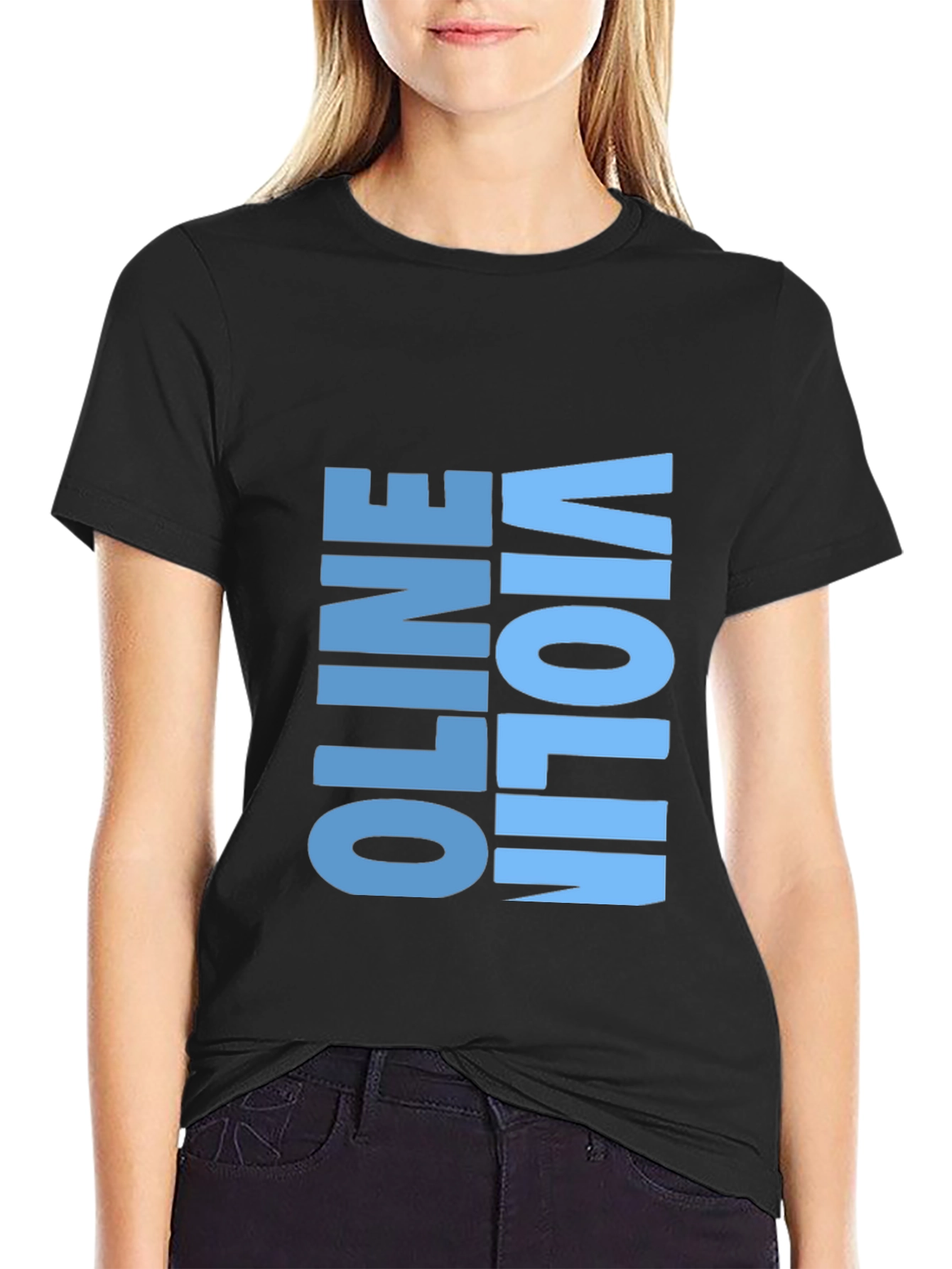 Online Violinist Black T-Shirt