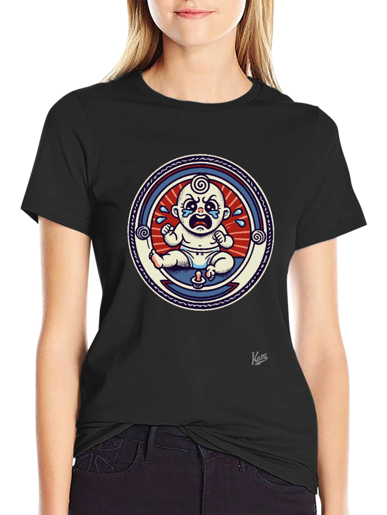 Crying Baby Graphic Tee - Unique Design