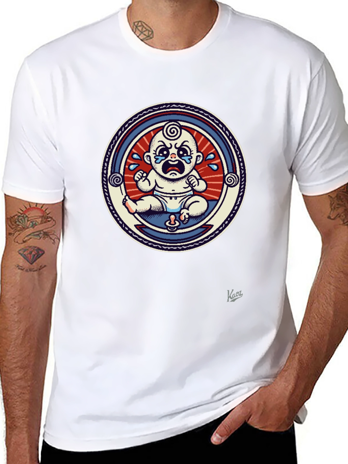 Crying Baby Graphic Tee - Unique Design