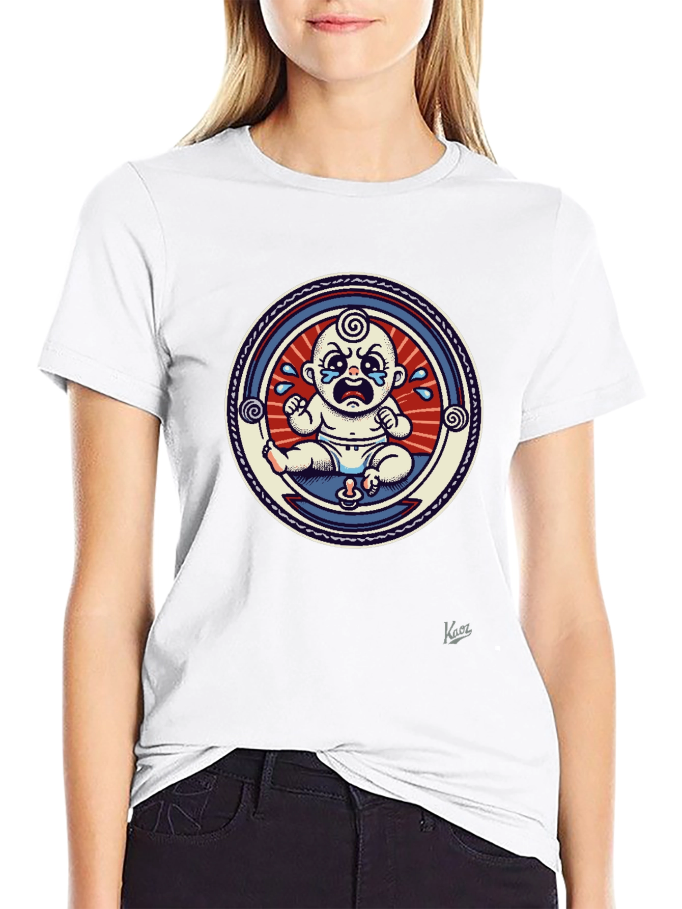 Crying Baby Graphic Tee - Unique Design