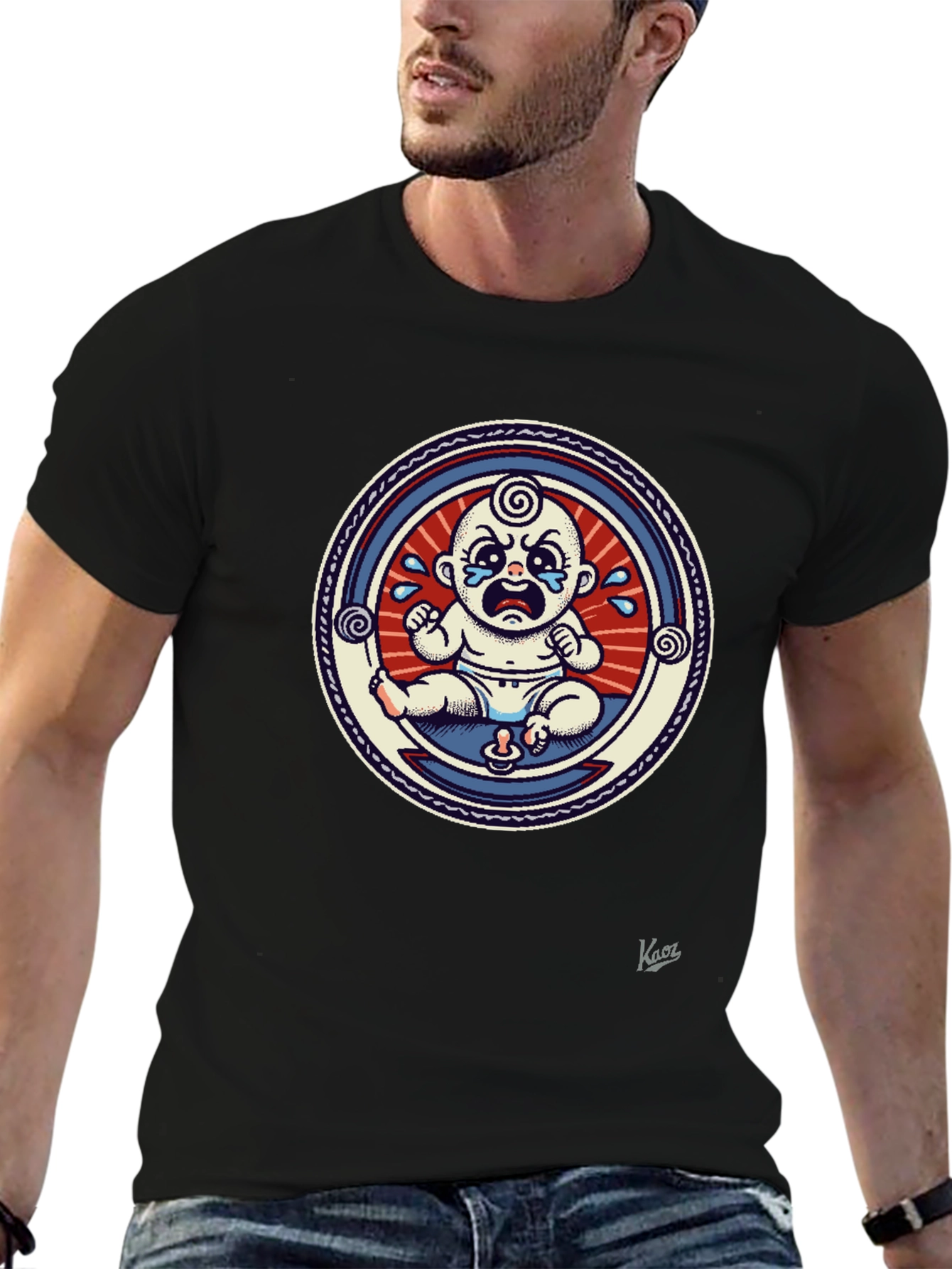 Crying Baby Graphic Tee - Unique Design