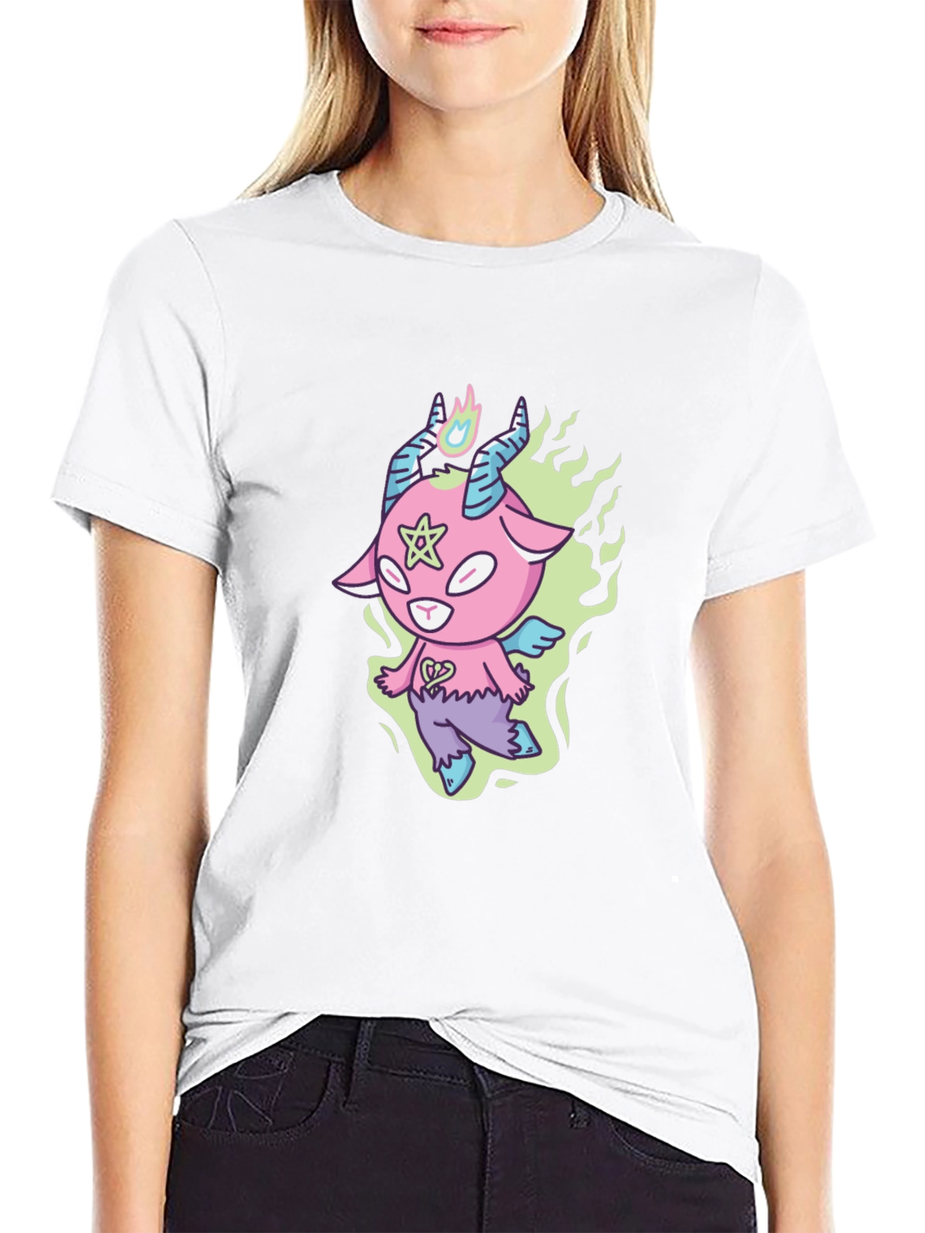 Cartoon Goat Graphic Tee
