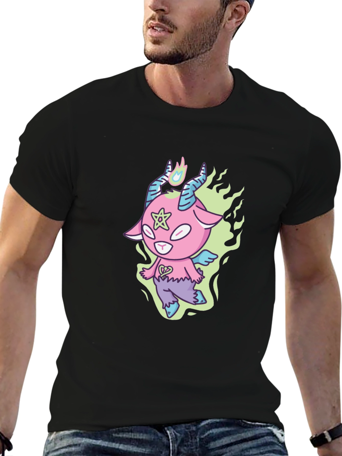 Cartoon Goat Graphic Tee