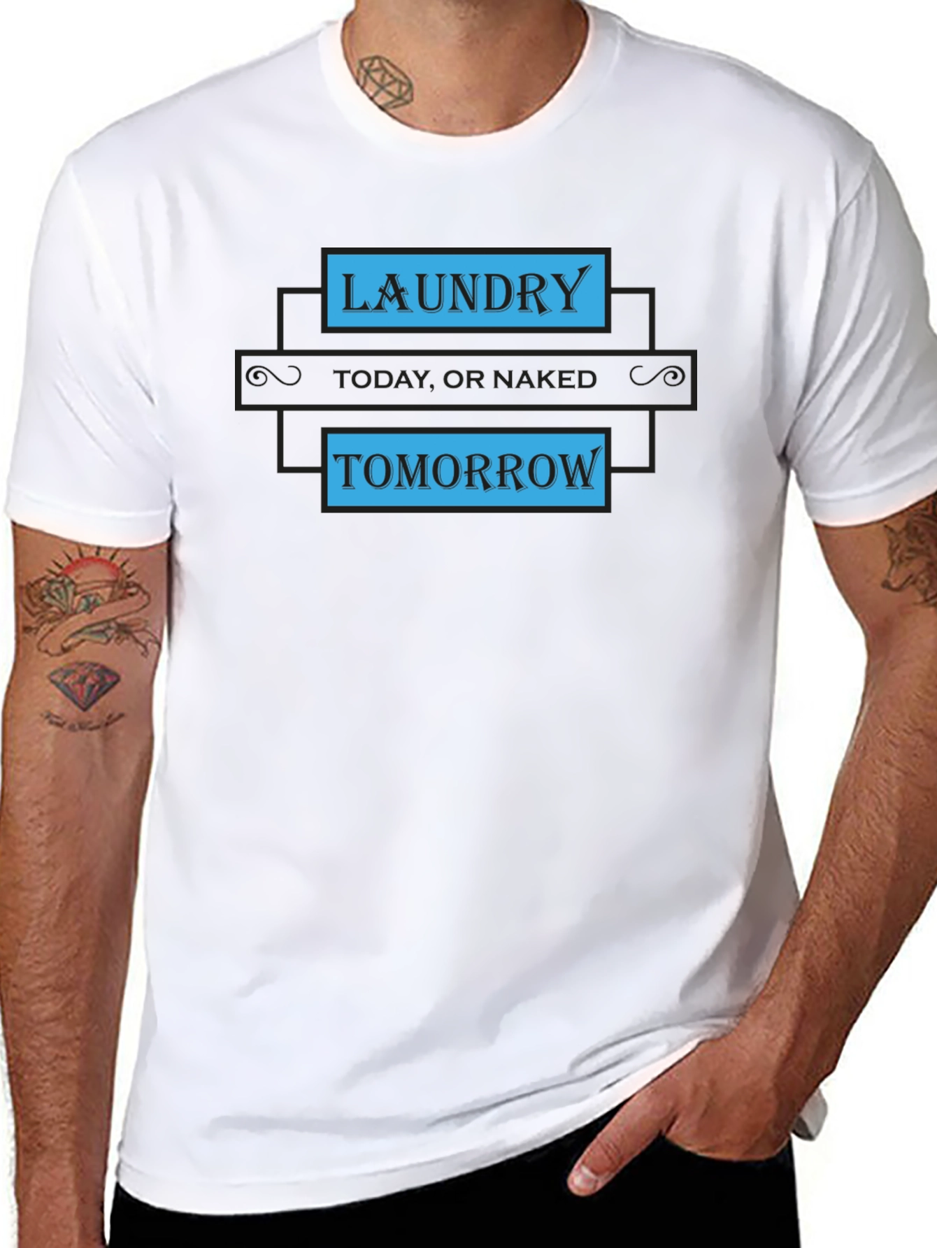 Laundry Today or Naked Tomorrow Graphic Tee