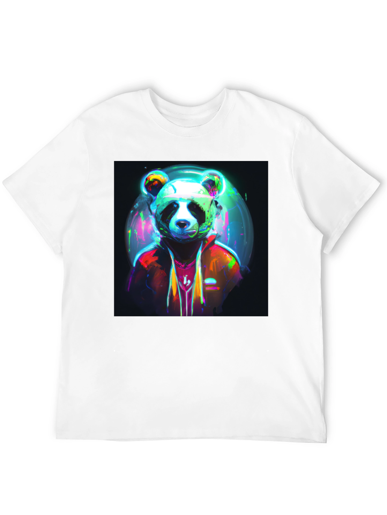 Cool Panda Graphic T-Shirt - Unique Neon Design