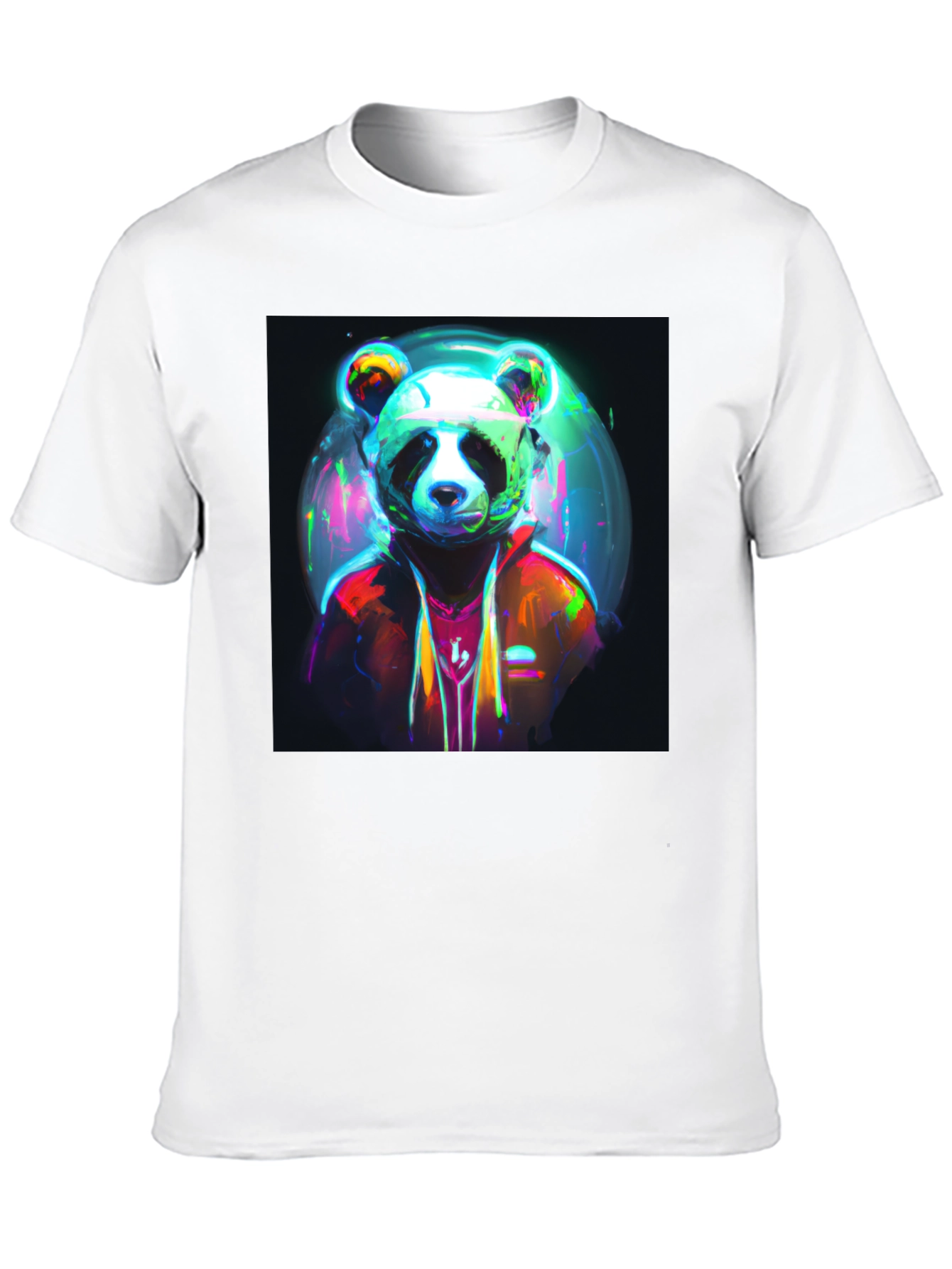 Cool Panda Graphic T-Shirt - Unique Neon Design