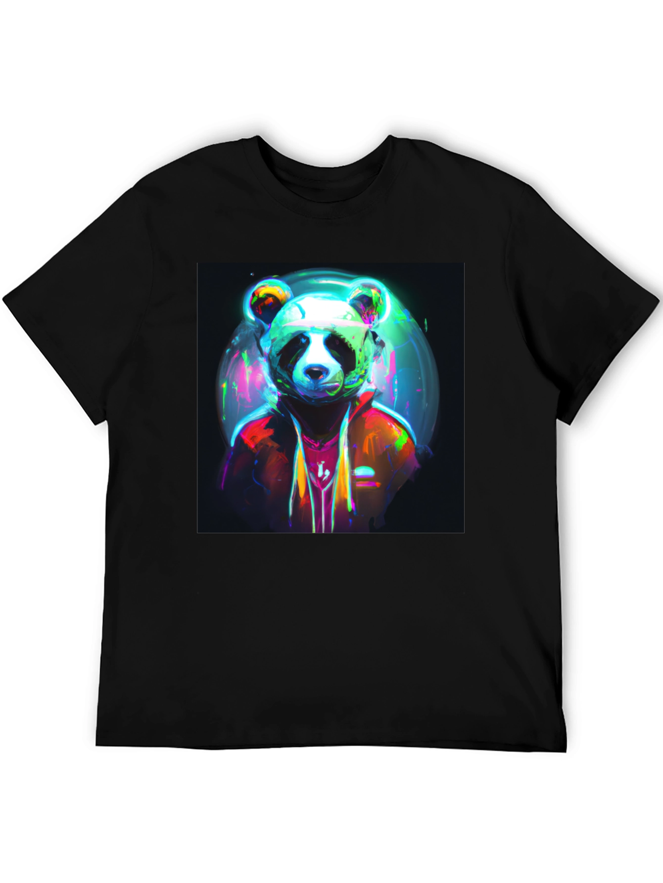 Cool Panda Graphic T-Shirt - Unique Neon Design