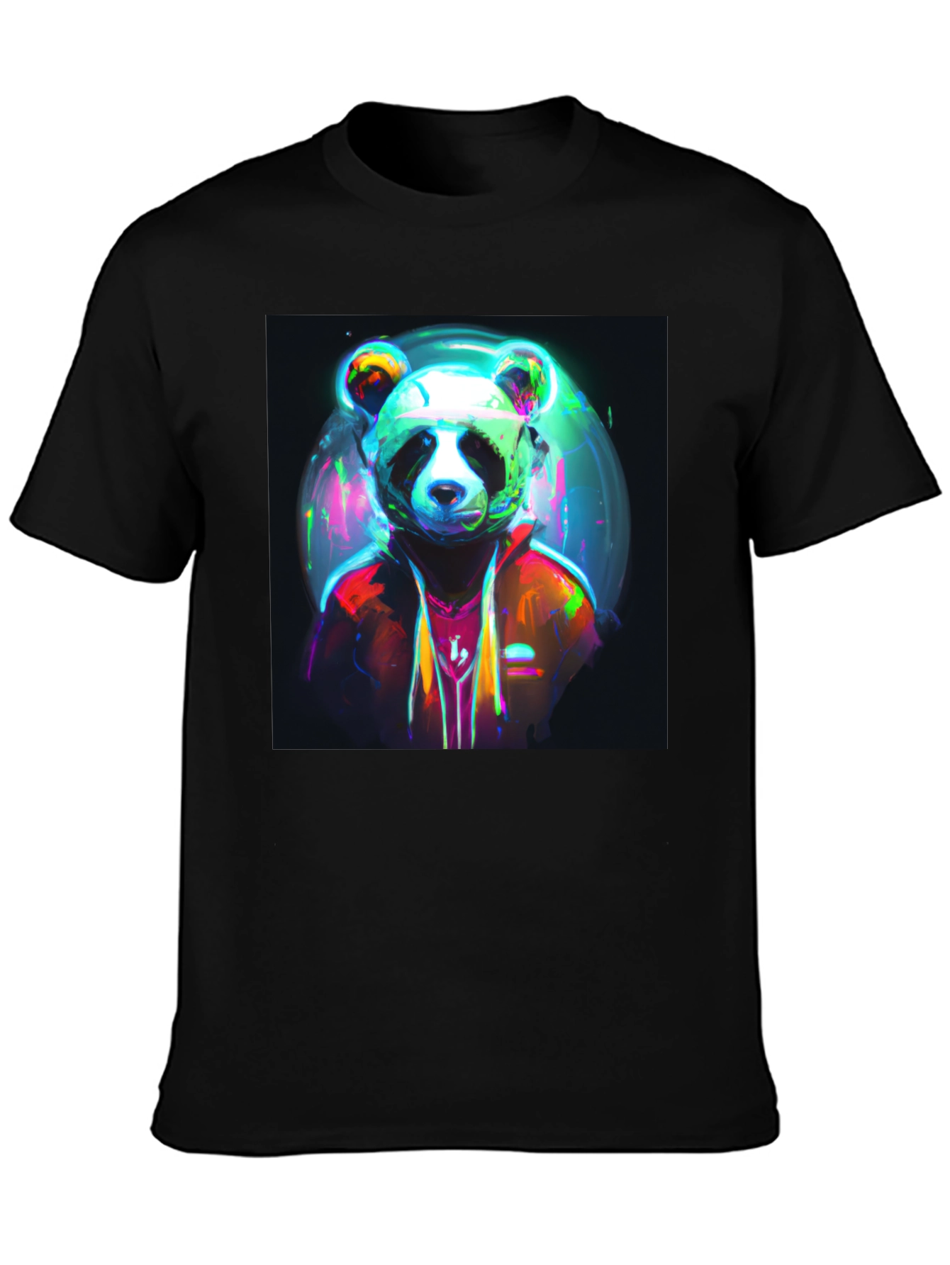 Cool Panda Graphic T-Shirt - Unique Neon Design