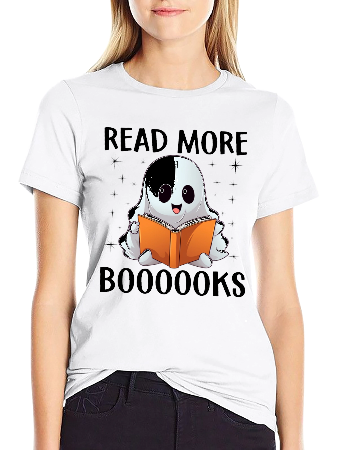 Read More Boooooks Halloween Ghost Reading T-Shirt