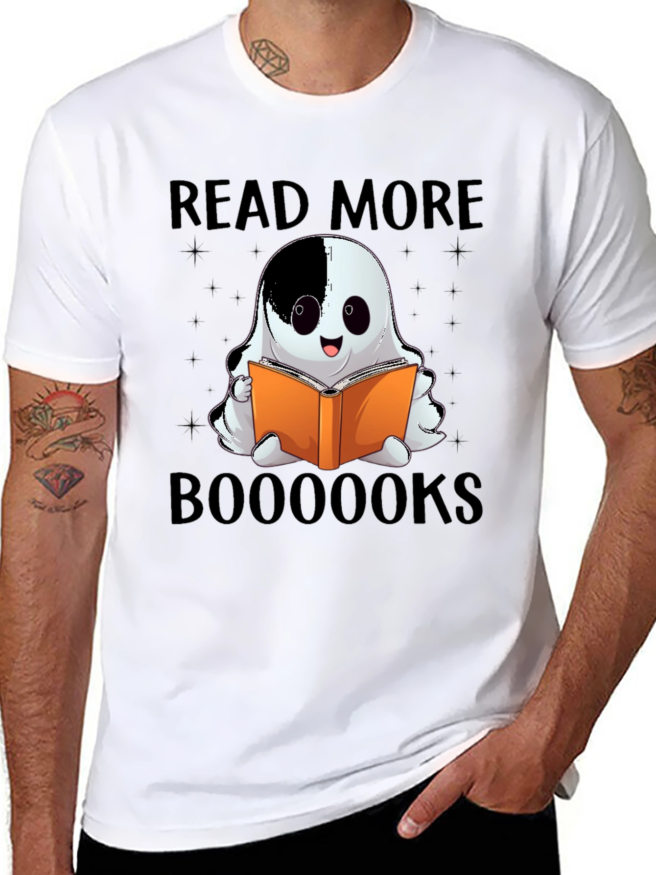 Read More Boooooks Halloween Ghost Reading T-Shirt