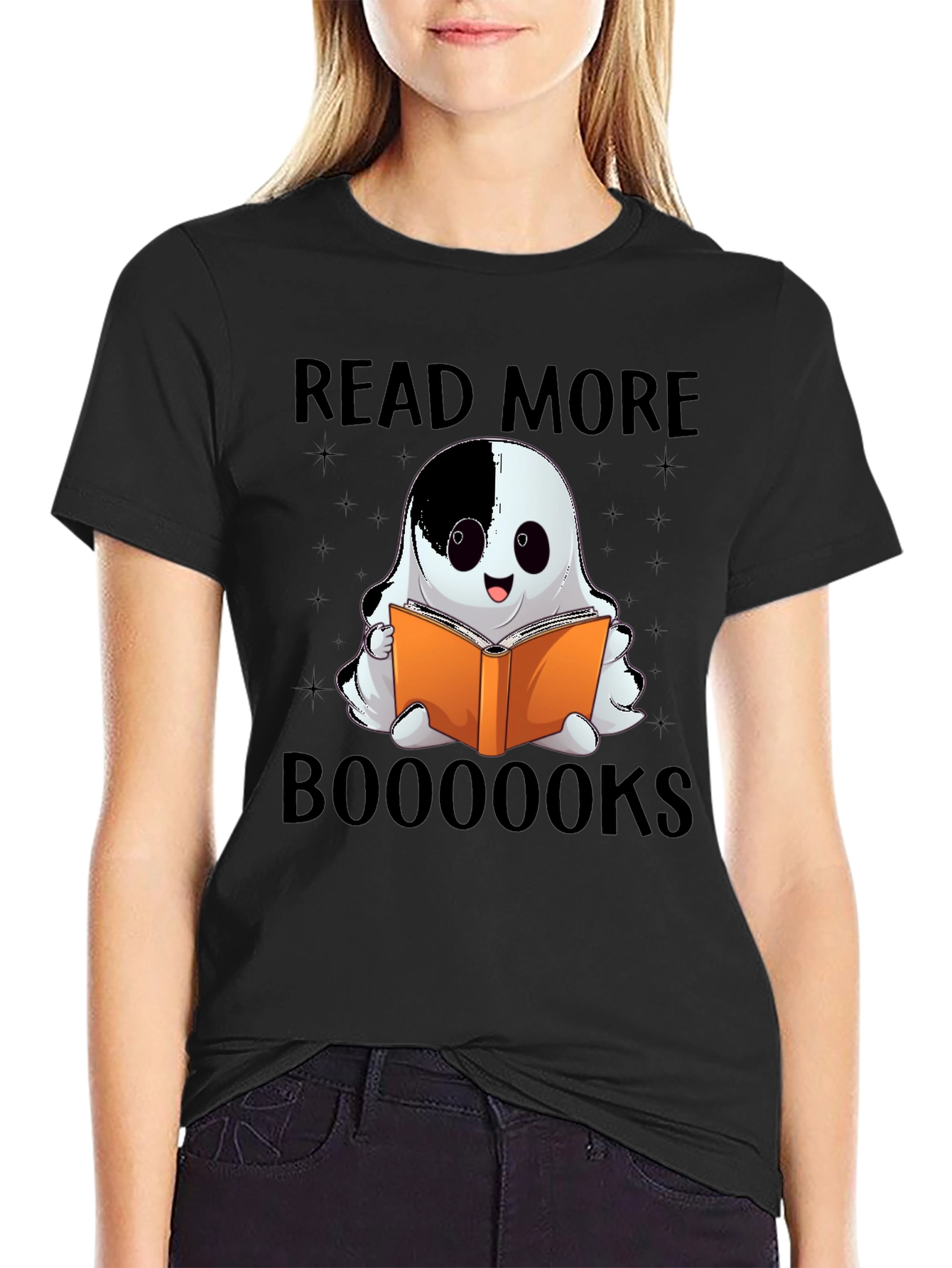 Read More Boooooks Halloween Ghost Reading T-Shirt