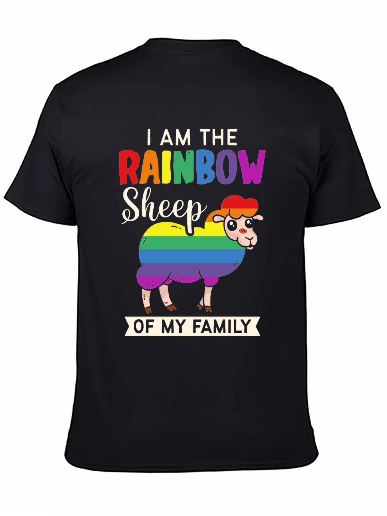 Rainbow Sheep Family T-Shirt LGBTQ Pride