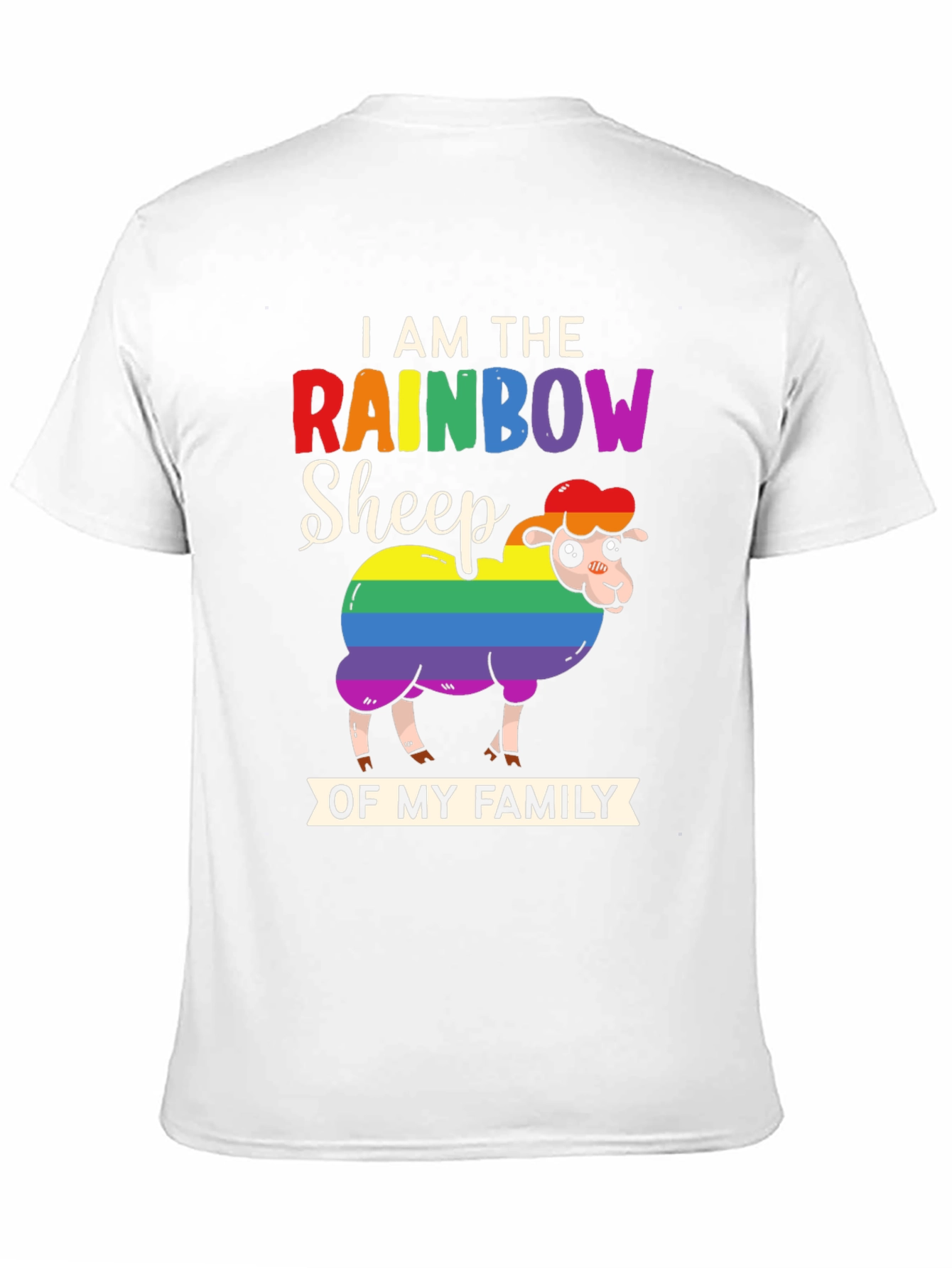 Rainbow Sheep Family T-Shirt LGBTQ Pride