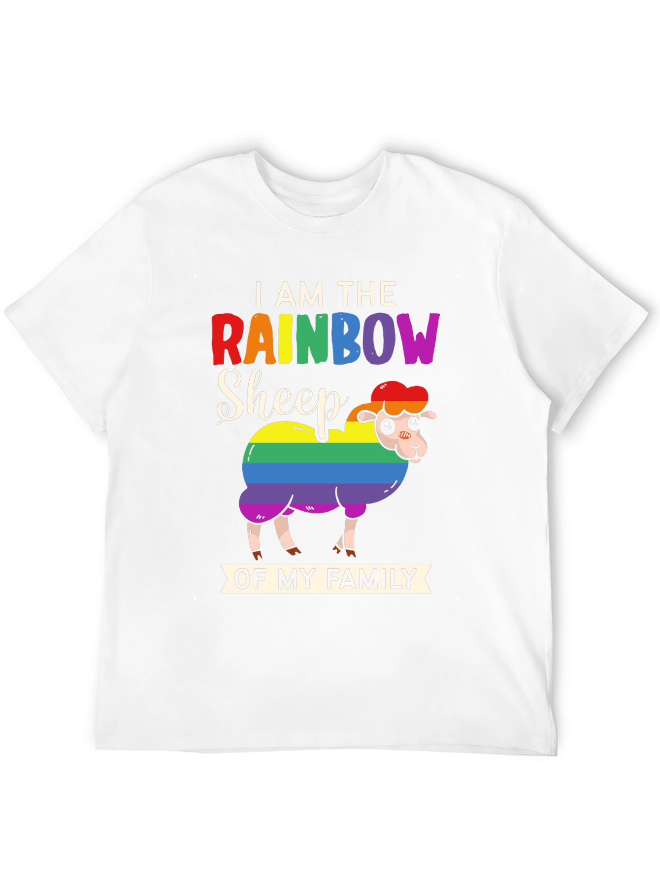 Rainbow Sheep Family T-Shirt LGBTQ Pride