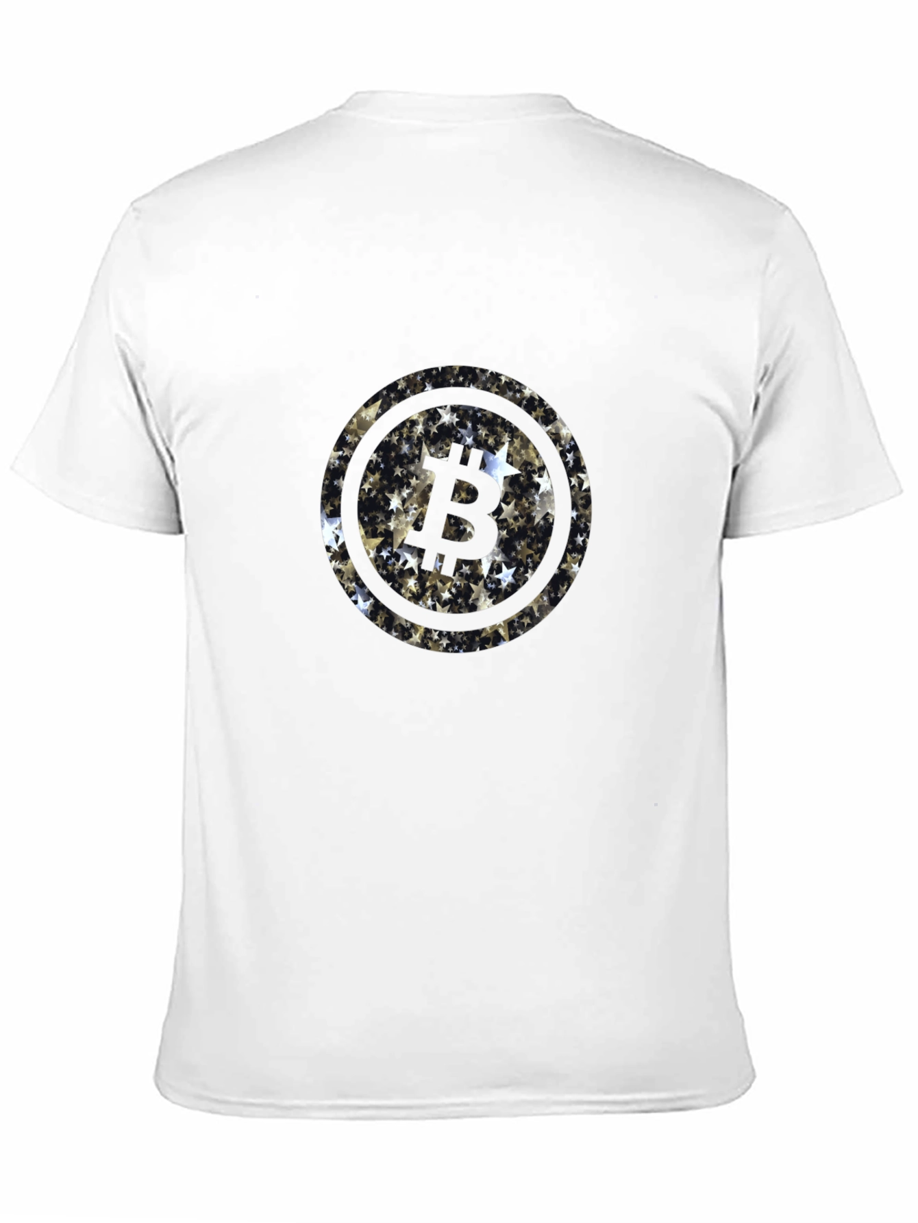 Bitcoin Stars Graphic Tee - Black Crypto T-Shirt