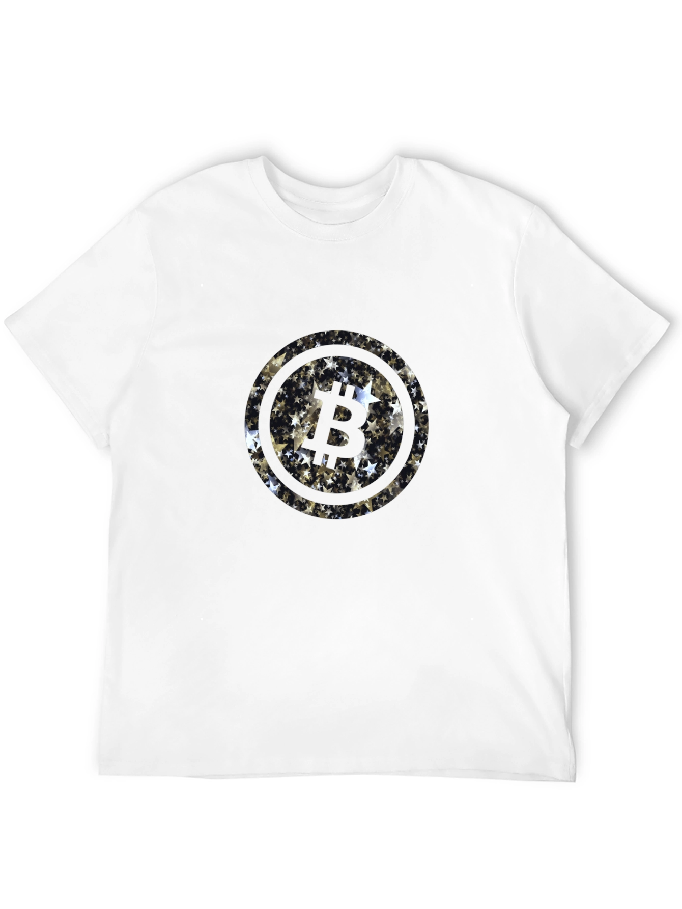 Bitcoin Stars Graphic Tee - Black Crypto T-Shirt