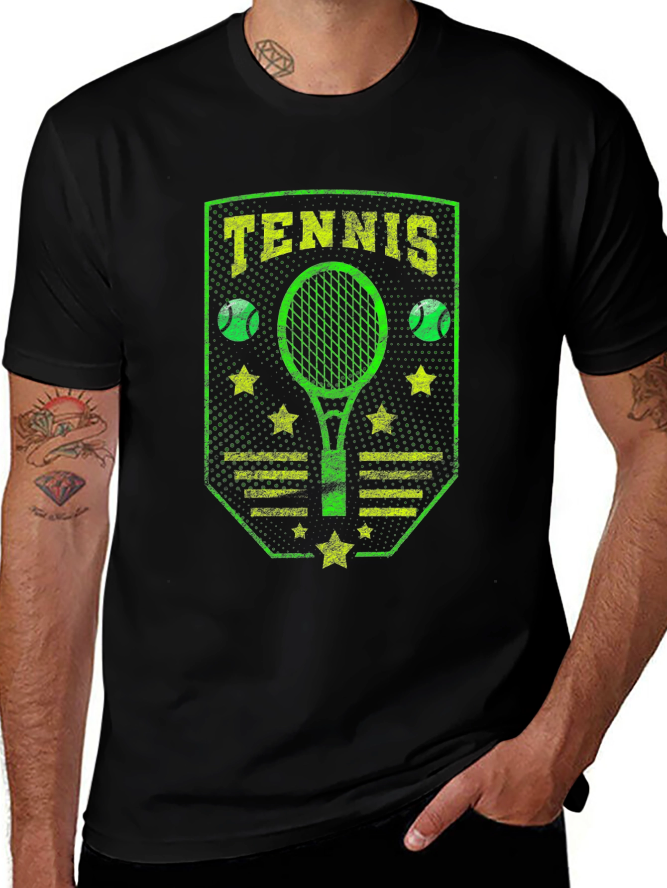 Tennis Racket Graphic Tee - Sporty Style