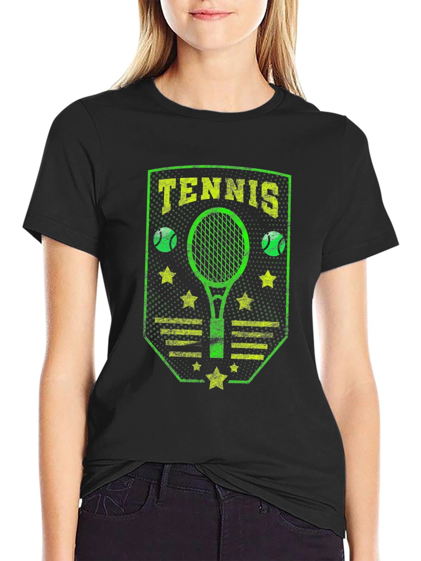 Tennis Racket Graphic Tee - Sporty Style