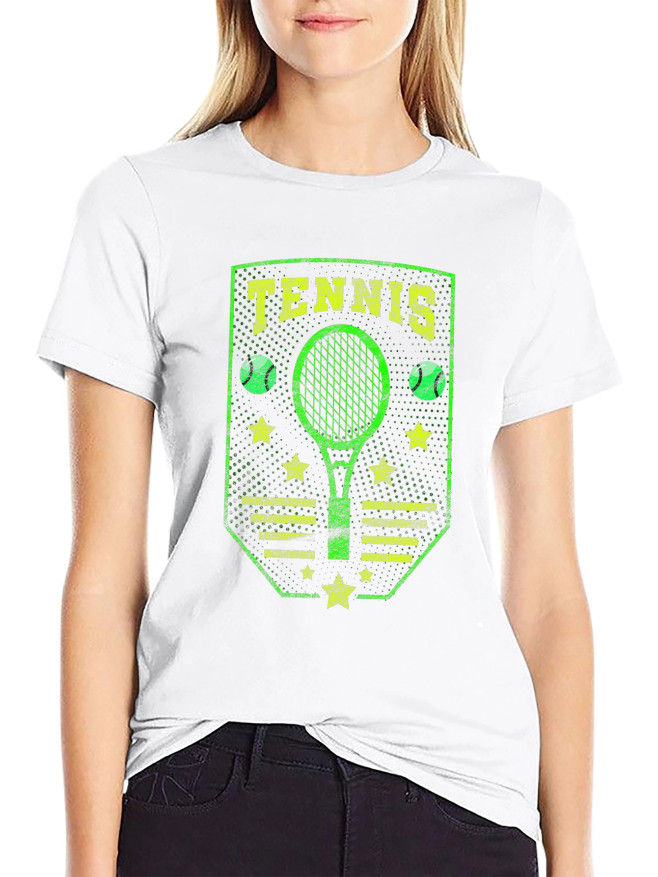 Tennis Racket Graphic Tee - Sporty Style