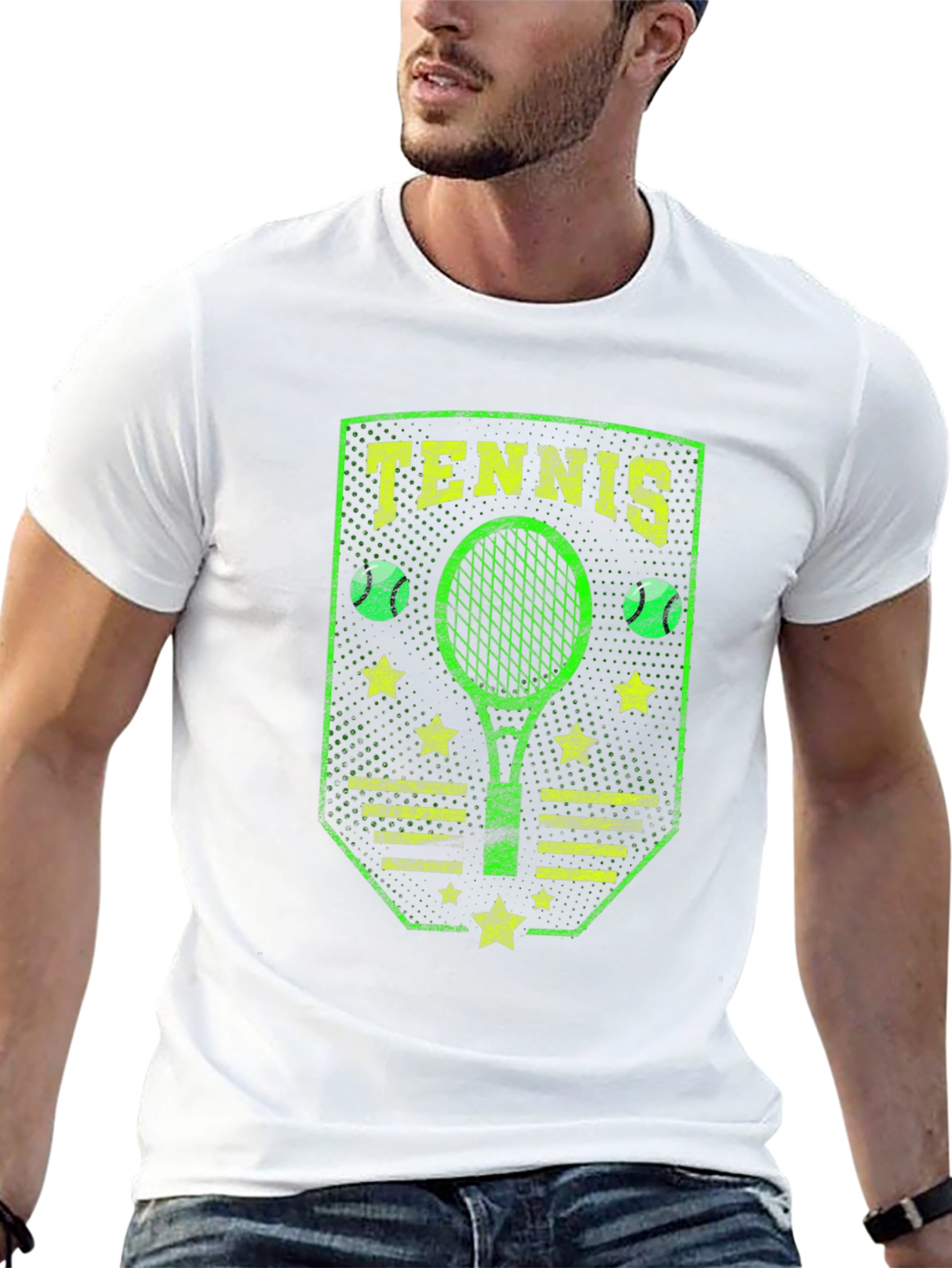 Tennis Racket Graphic Tee - Sporty Style