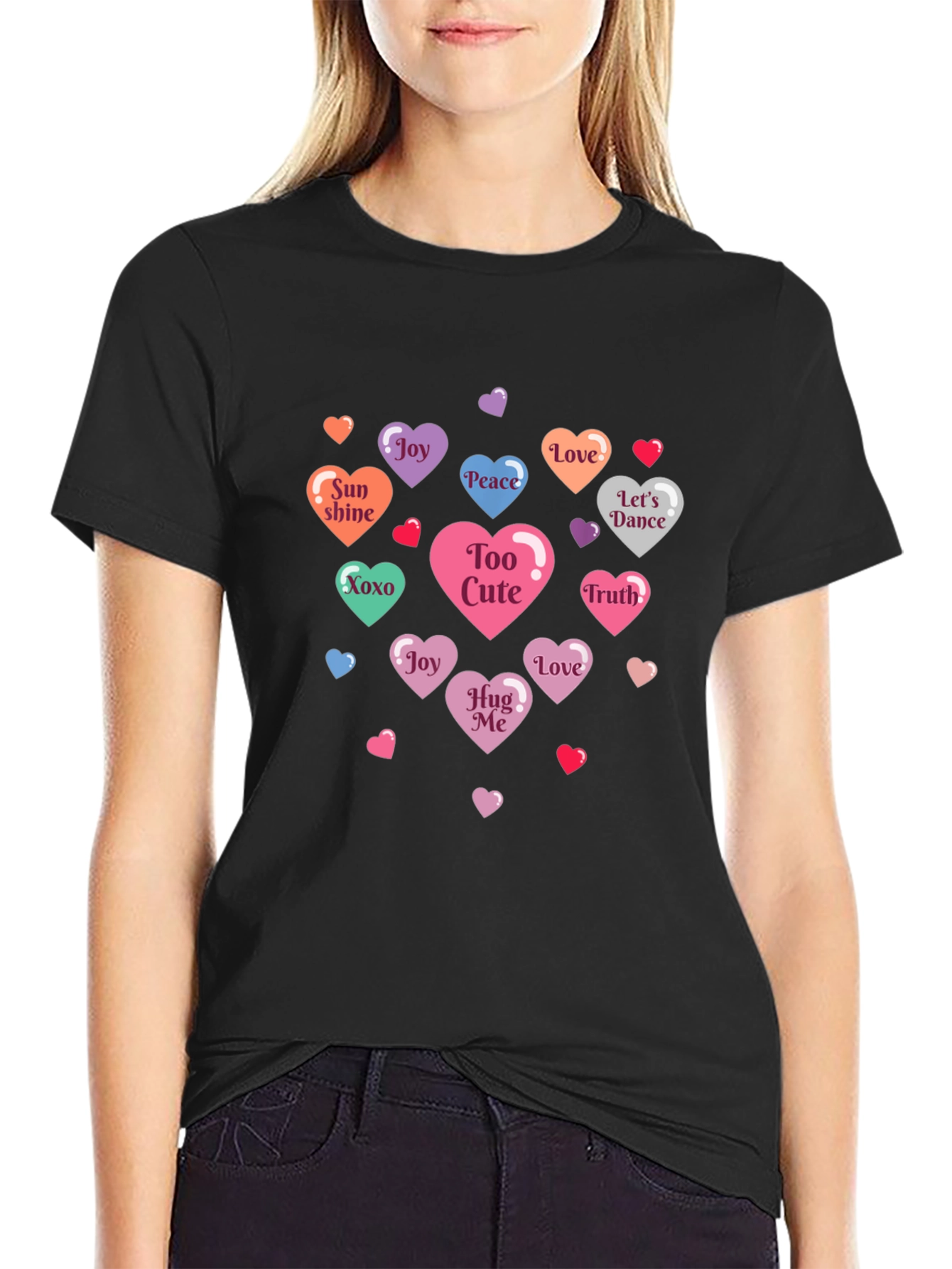 Heart Candies Graphic Tee - Love & Sweetness