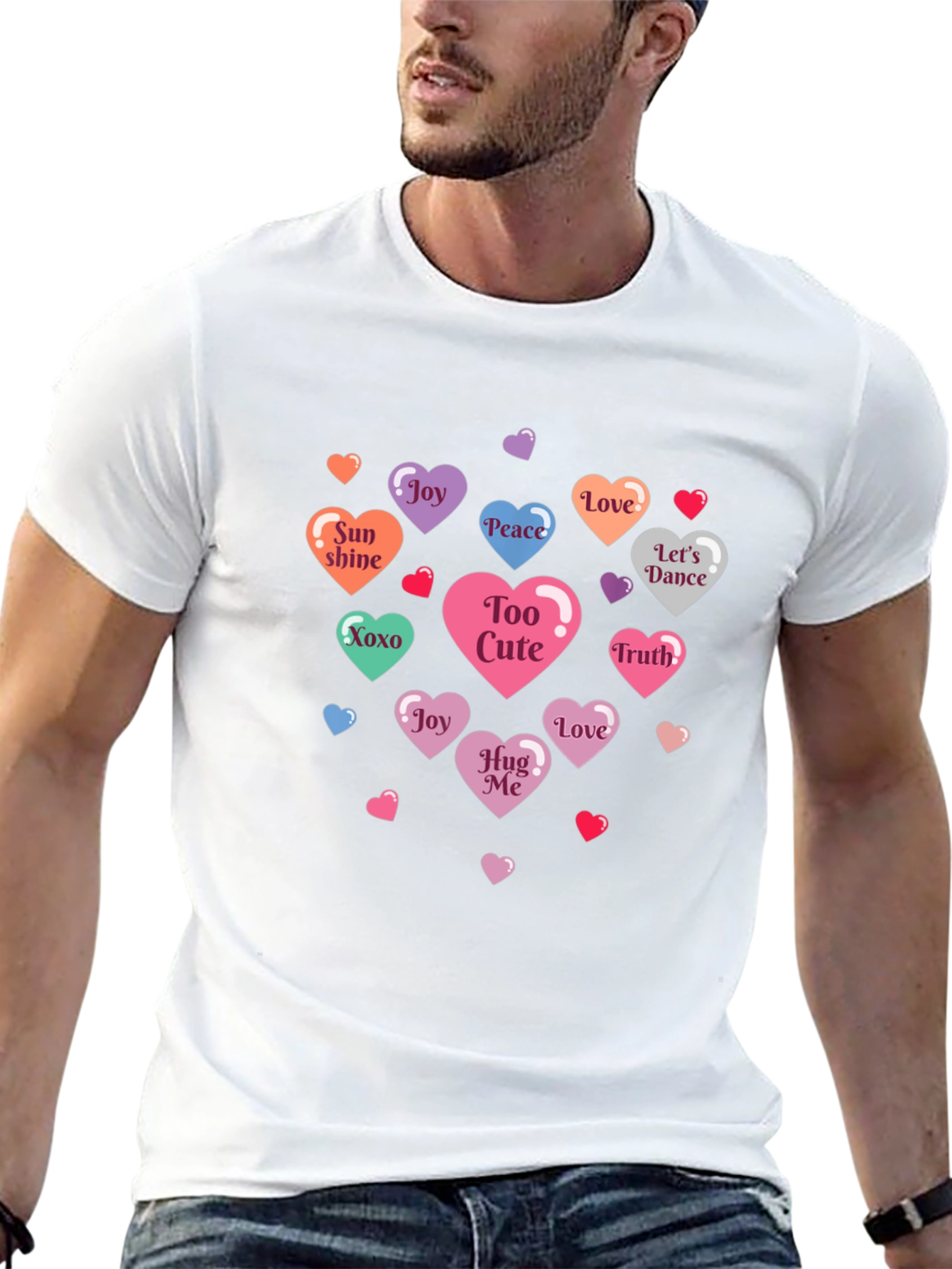 Heart Candies Graphic Tee - Love & Sweetness