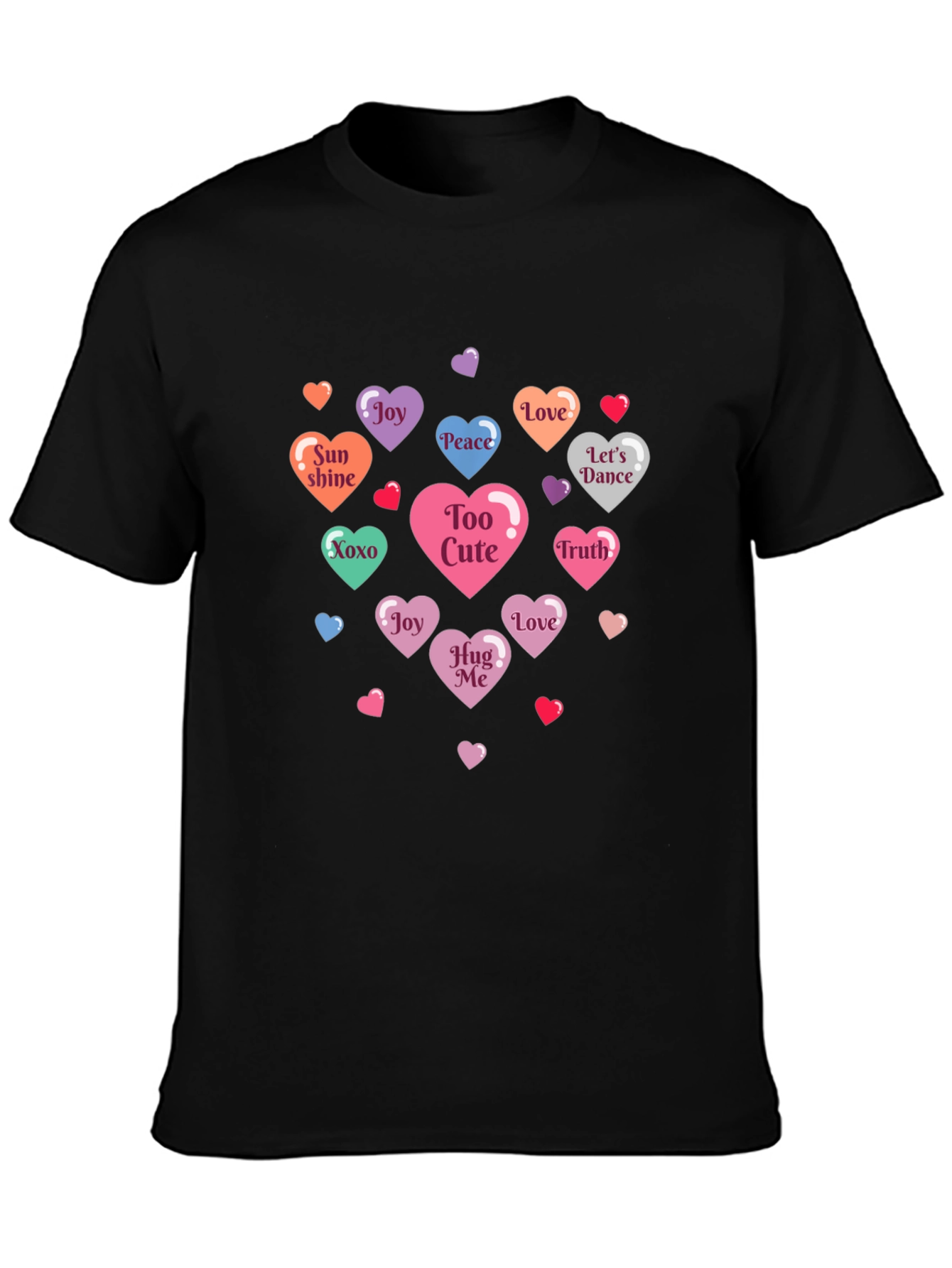 Heart Candies Graphic Tee - Love & Sweetness