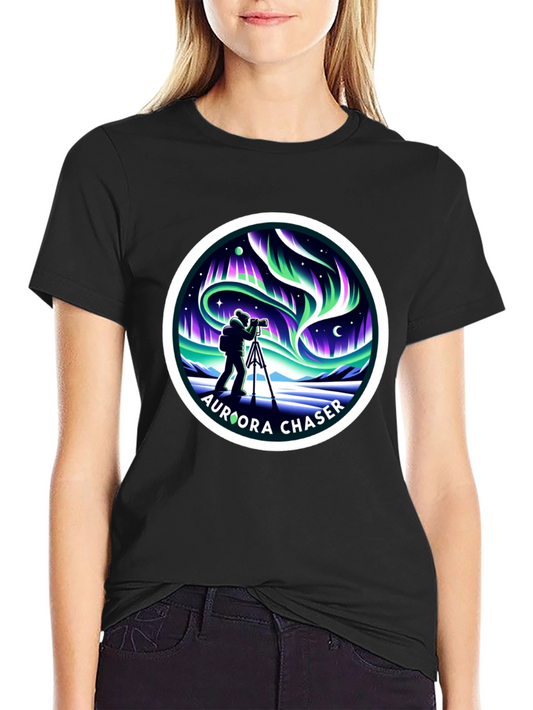 Aurora Chaser Graphic Tee - Stargazing Adventure