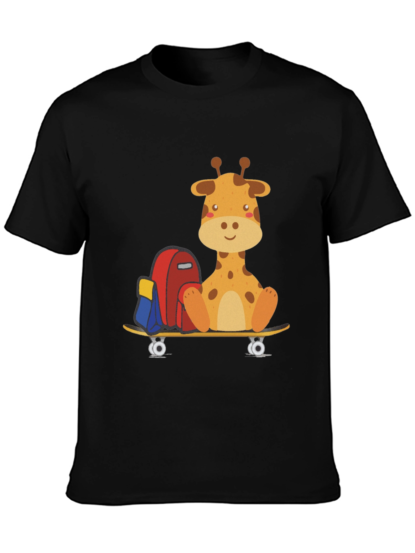 Giraffe Skateboard T-Shirt - Cool Graphic Tee