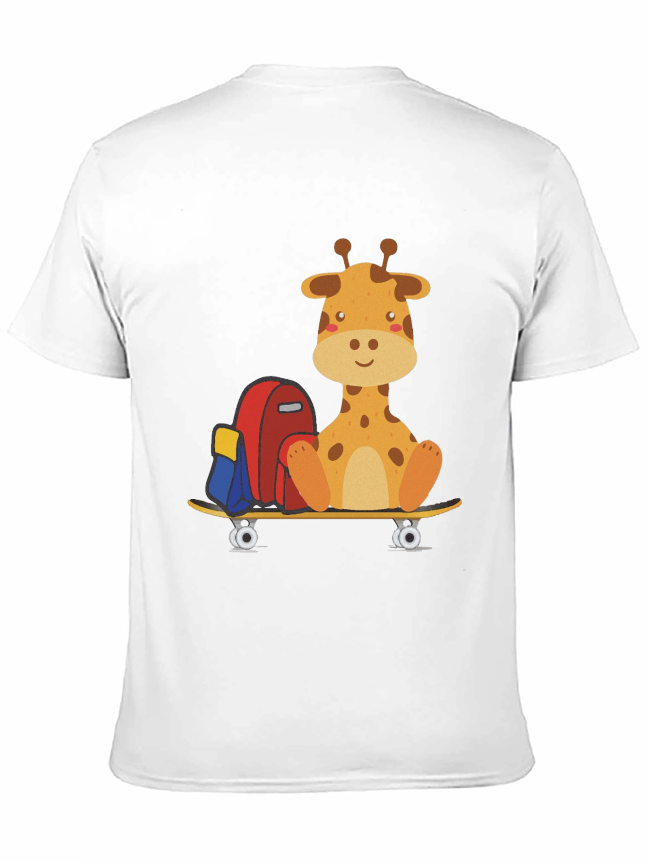 Giraffe Skateboard T-Shirt - Cool Graphic Tee