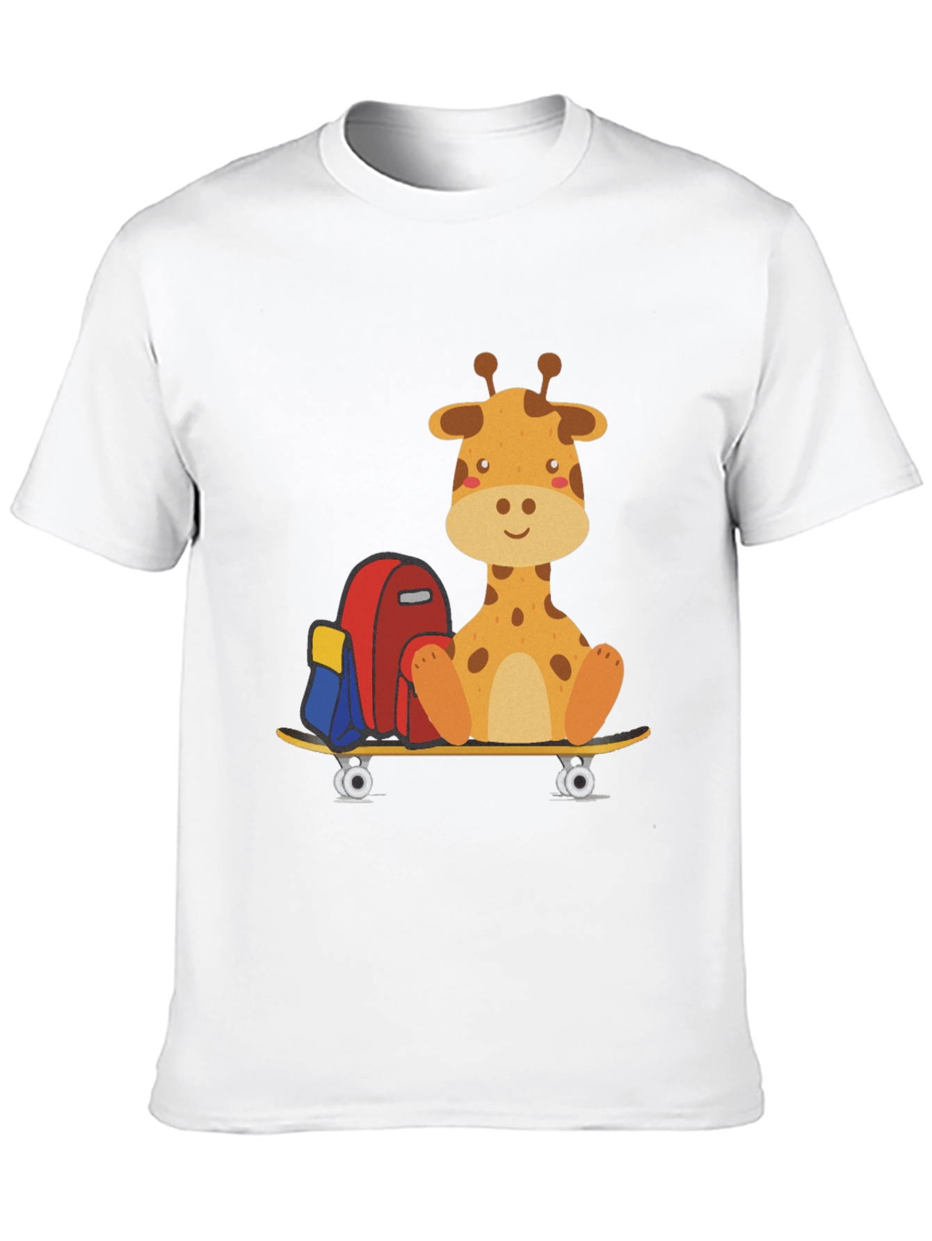 Giraffe Skateboard T-Shirt - Cool Graphic Tee