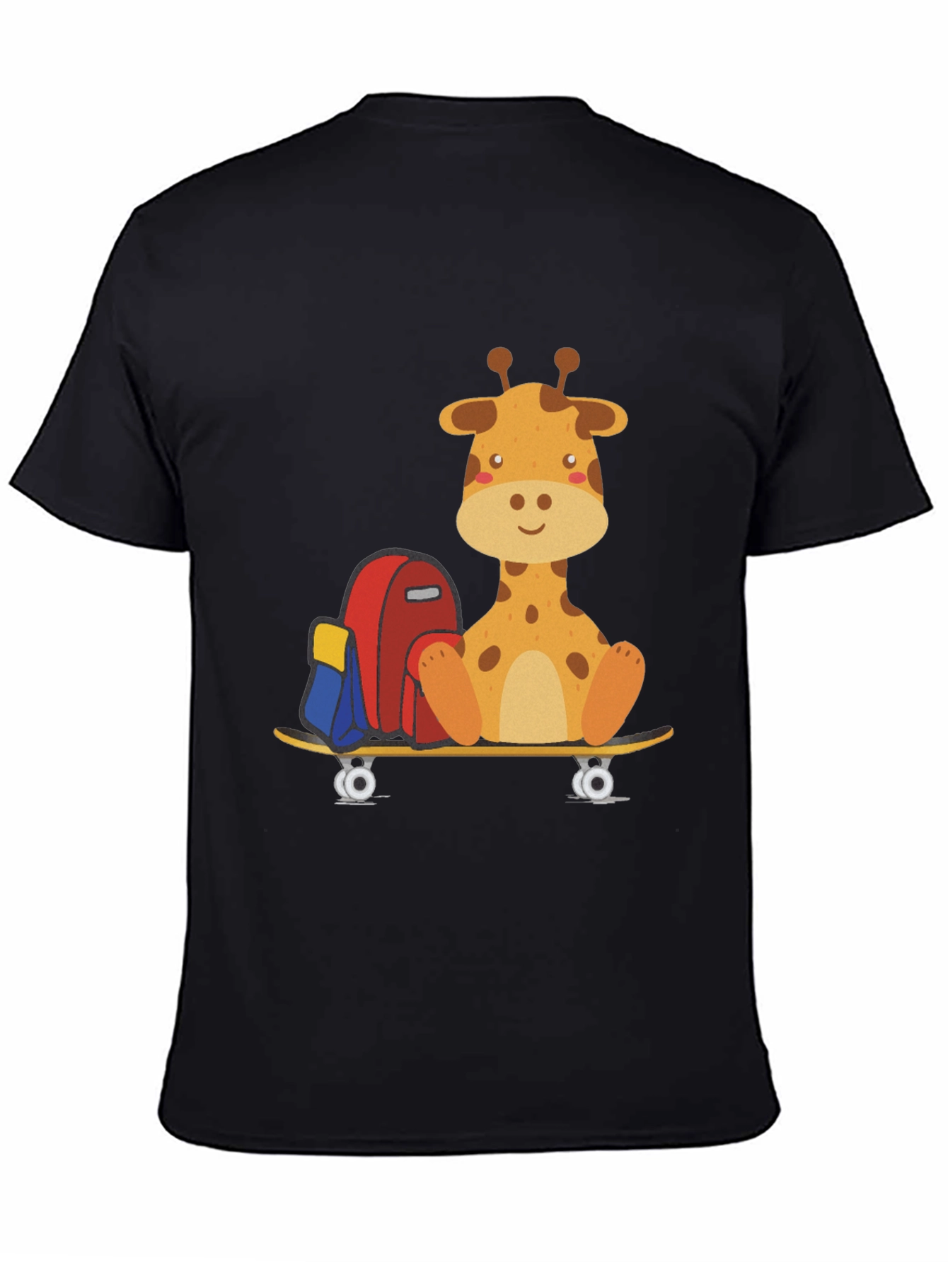 Giraffe Skateboard T-Shirt - Cool Graphic Tee