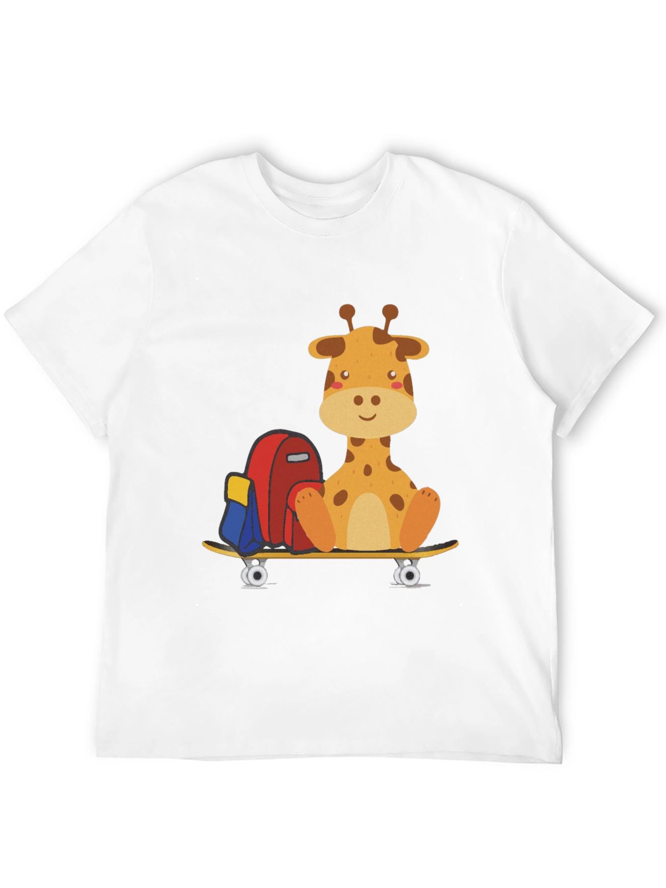 Giraffe Skateboard T-Shirt - Cool Graphic Tee
