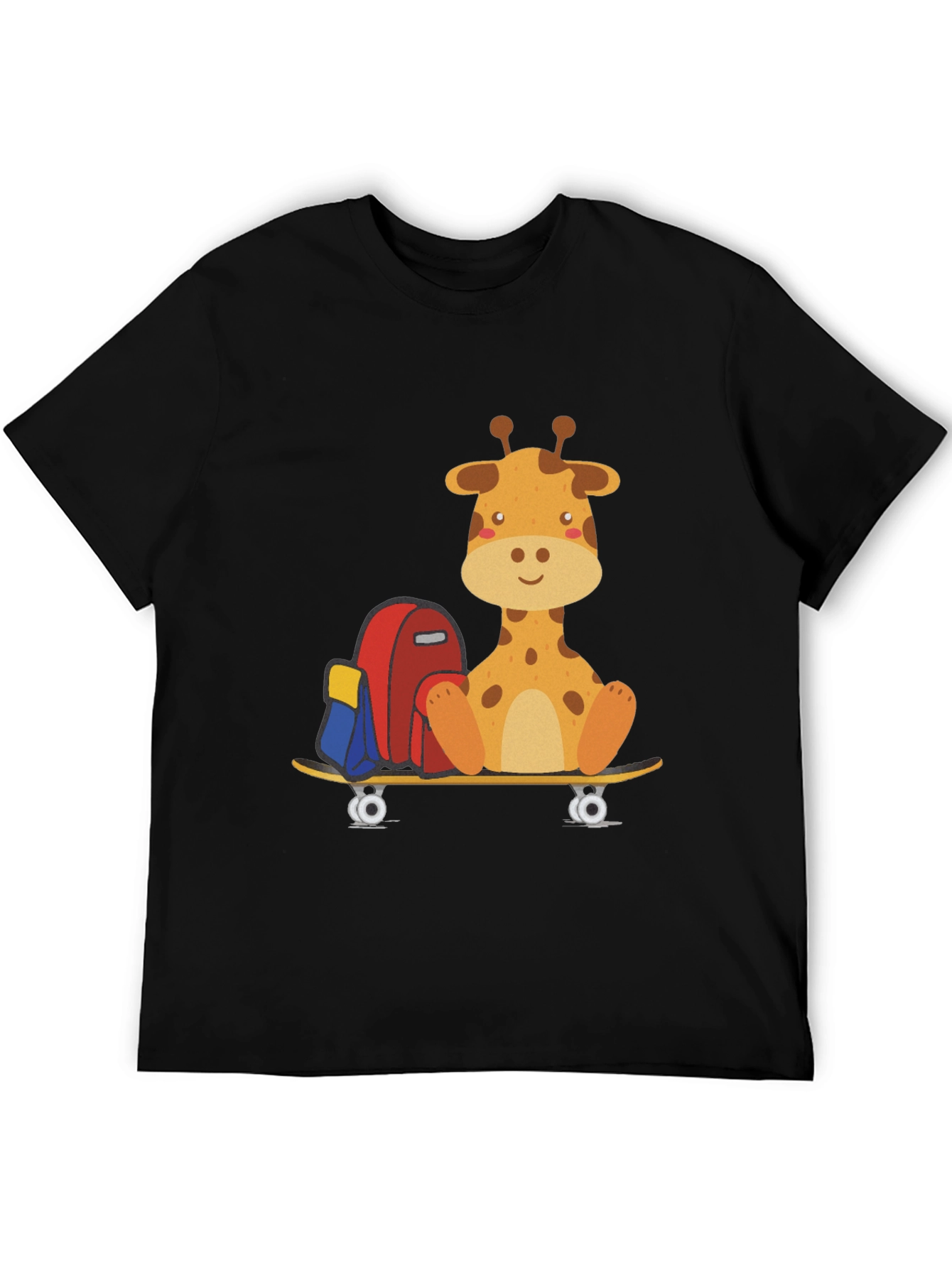 Giraffe Skateboard T-Shirt - Cool Graphic Tee