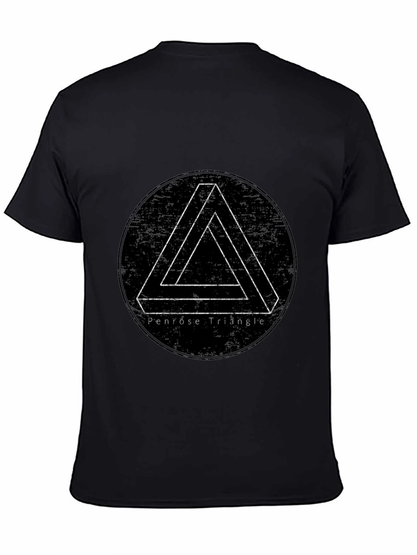 Penrose Triangle Illusion T-Shirt - Black