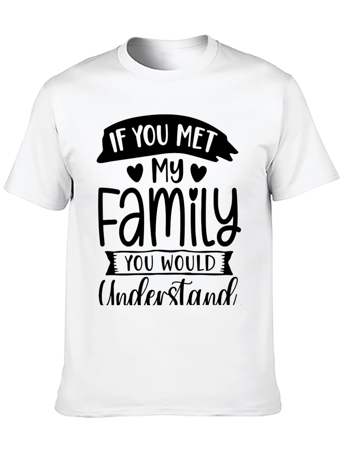 Family Quote Black T-Shirt