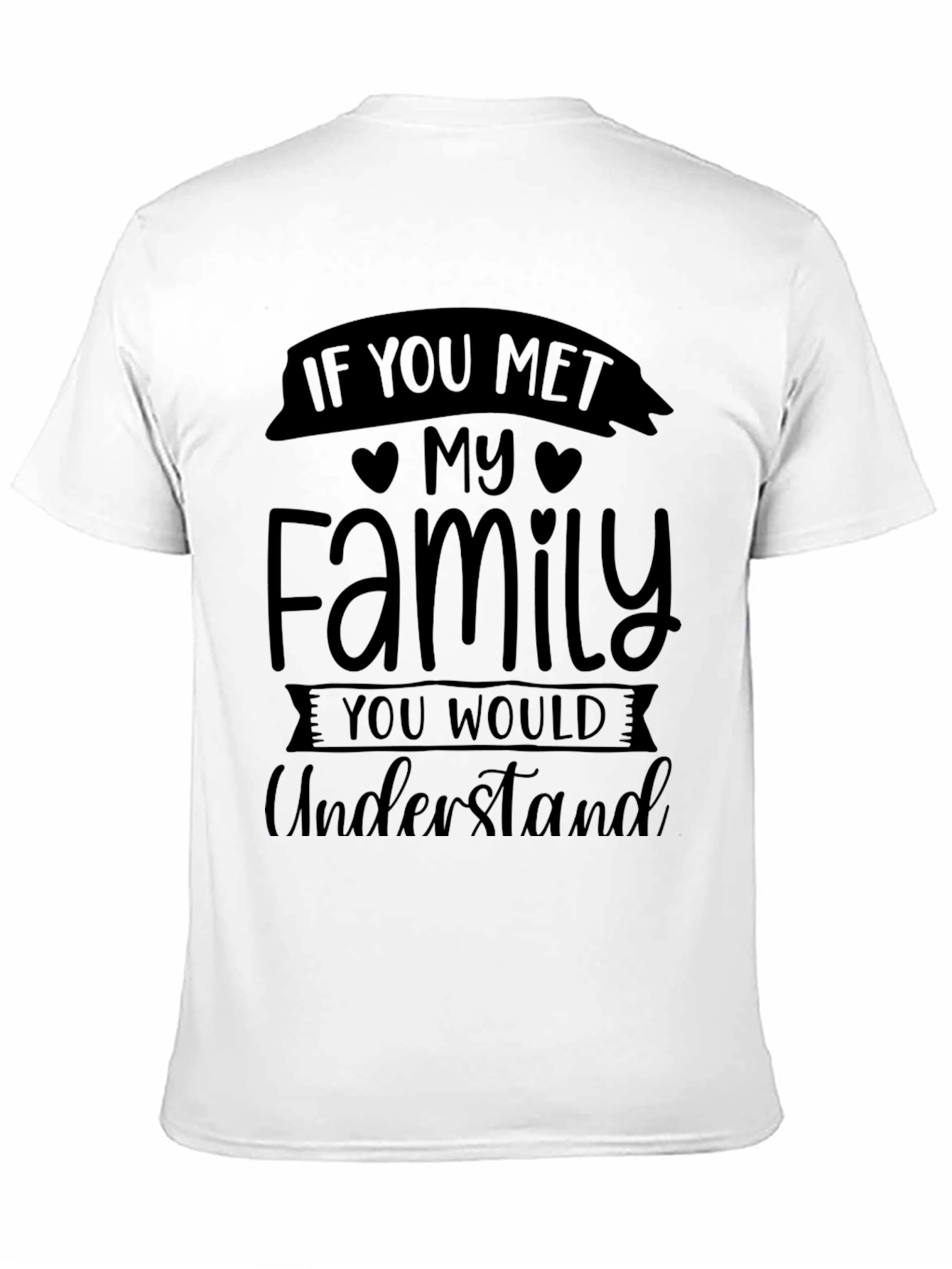 Family Quote Black T-Shirt