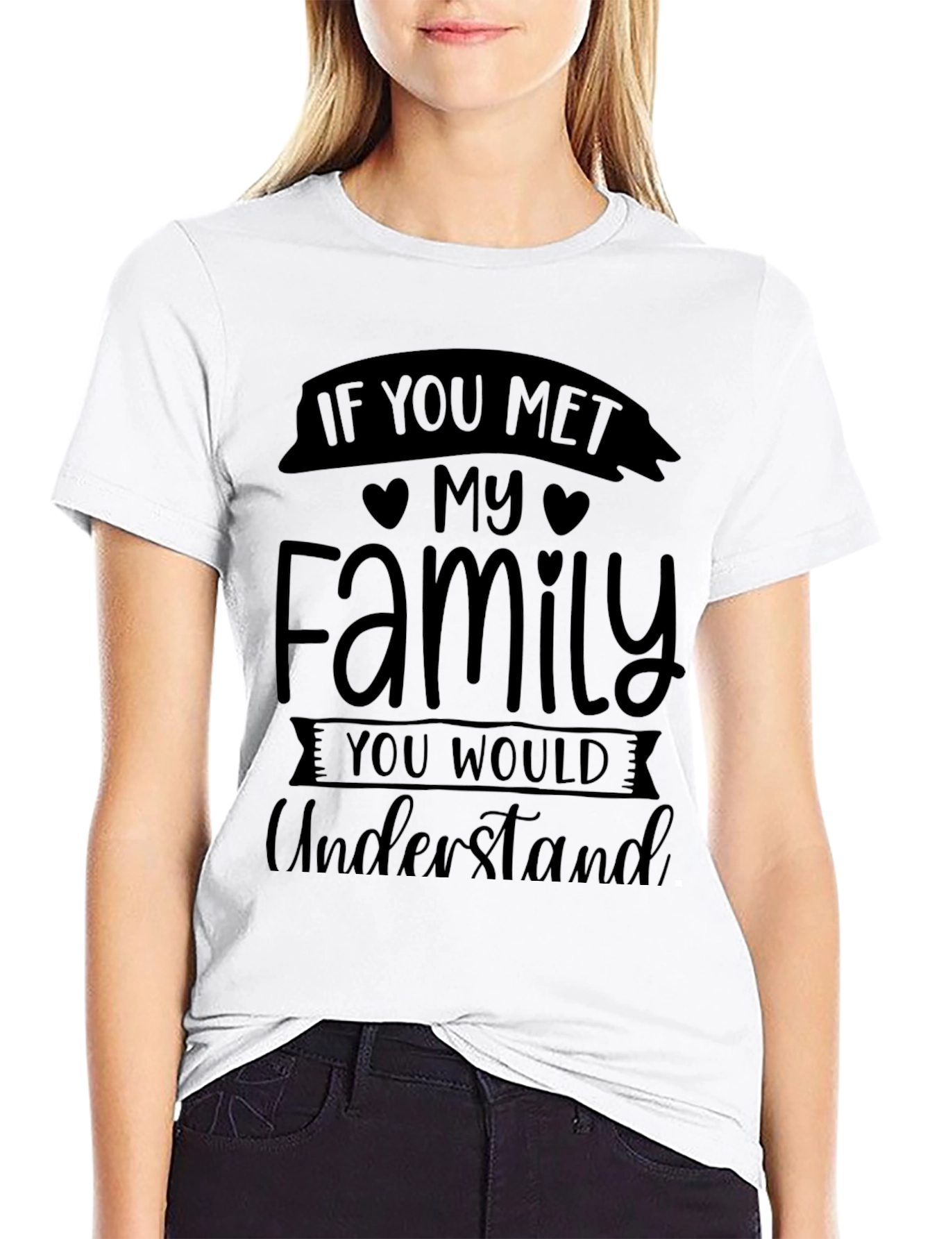 Family Quote Black T-Shirt