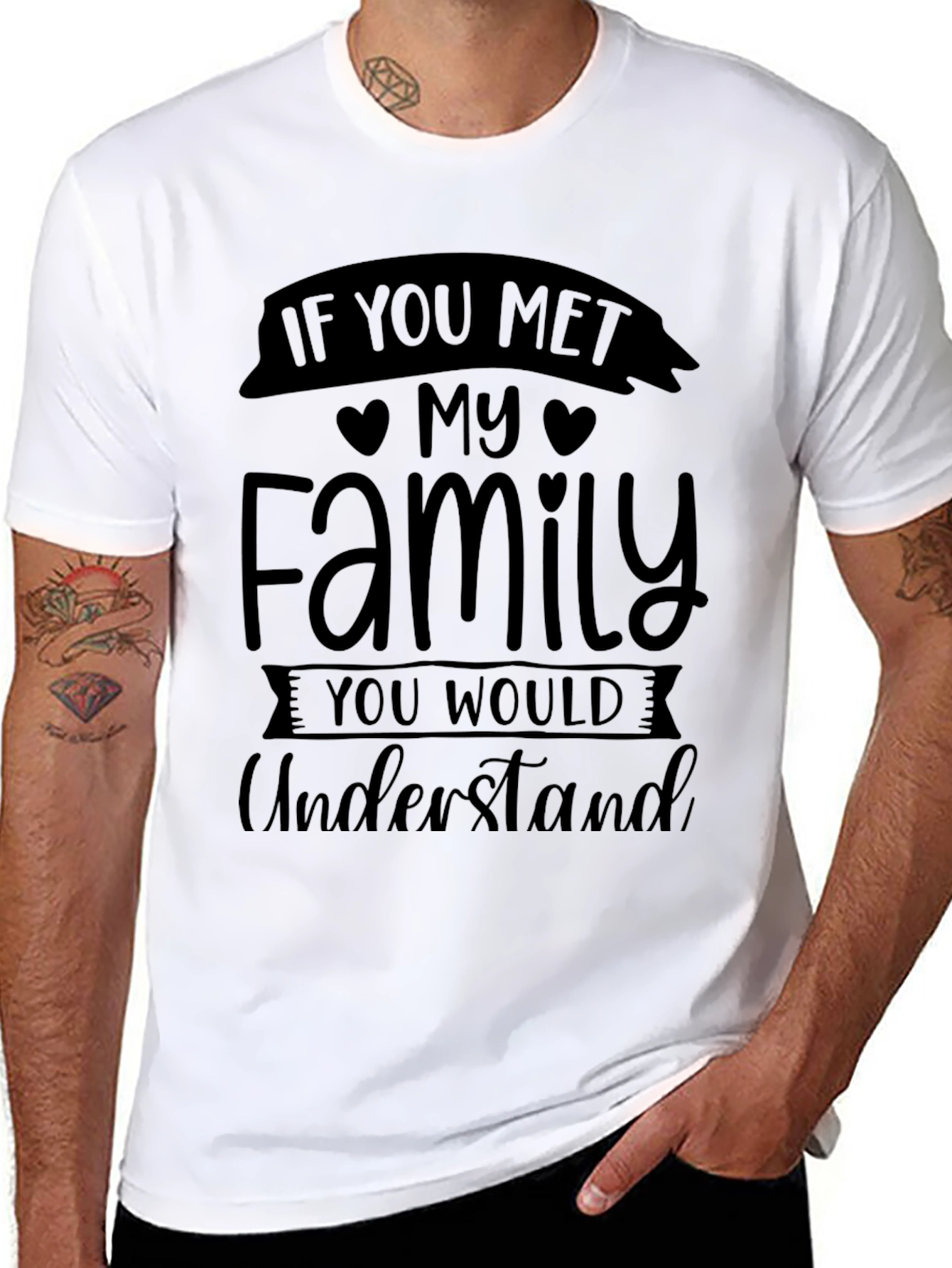 Family Quote Black T-Shirt