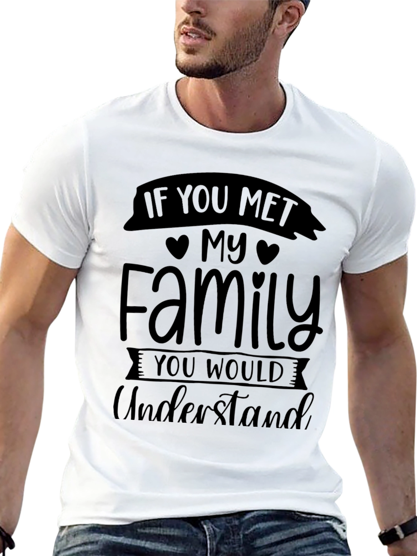 Family Quote Black T-Shirt