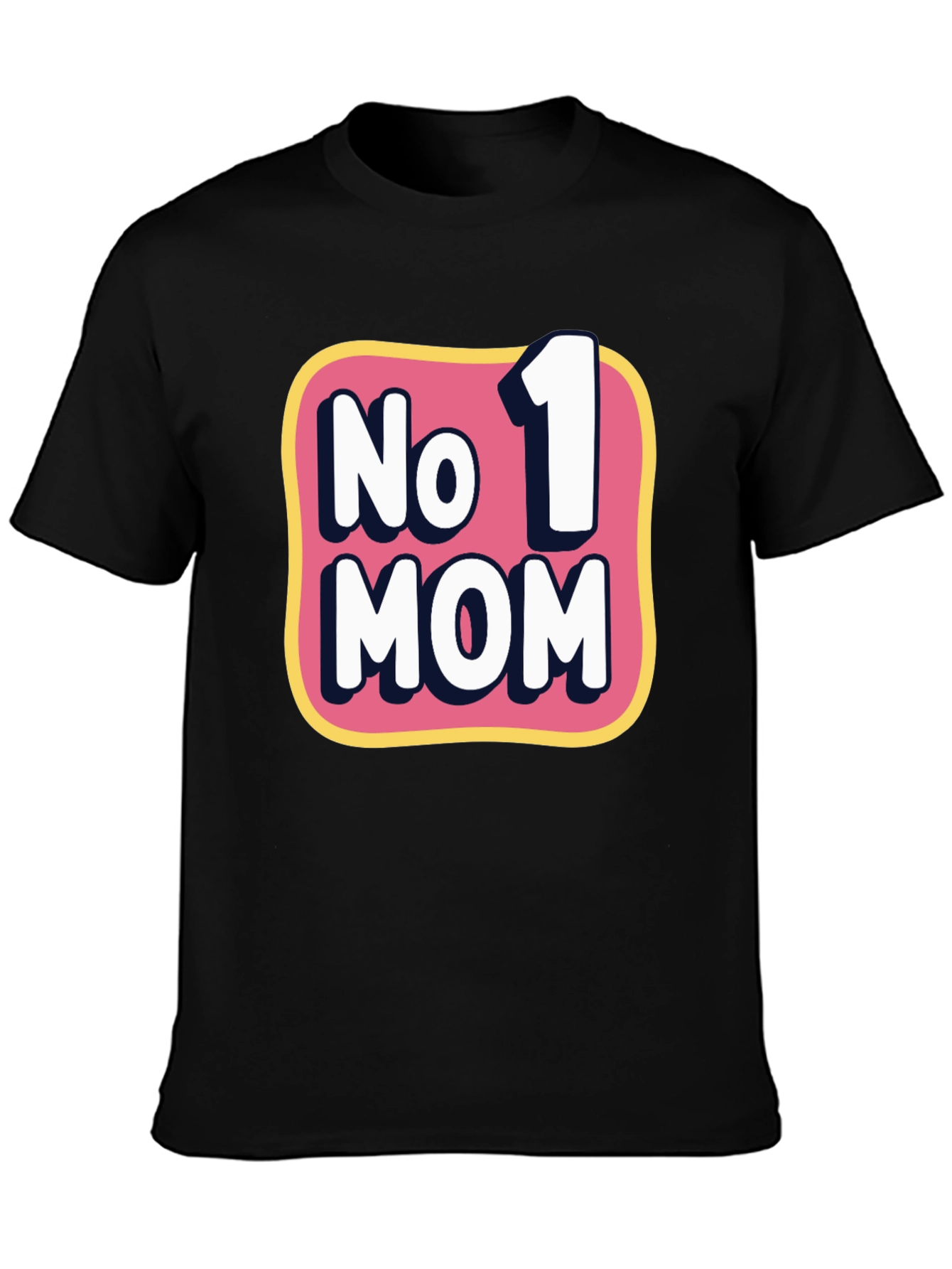 No. 1 Mom Graphic T-Shirt - Black