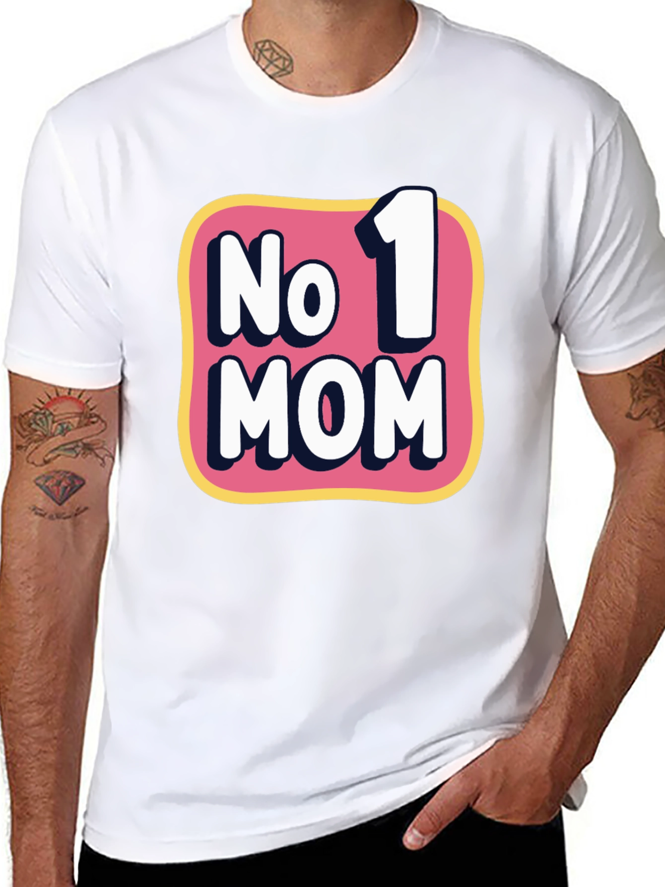 No. 1 Mom Graphic T-Shirt - Black